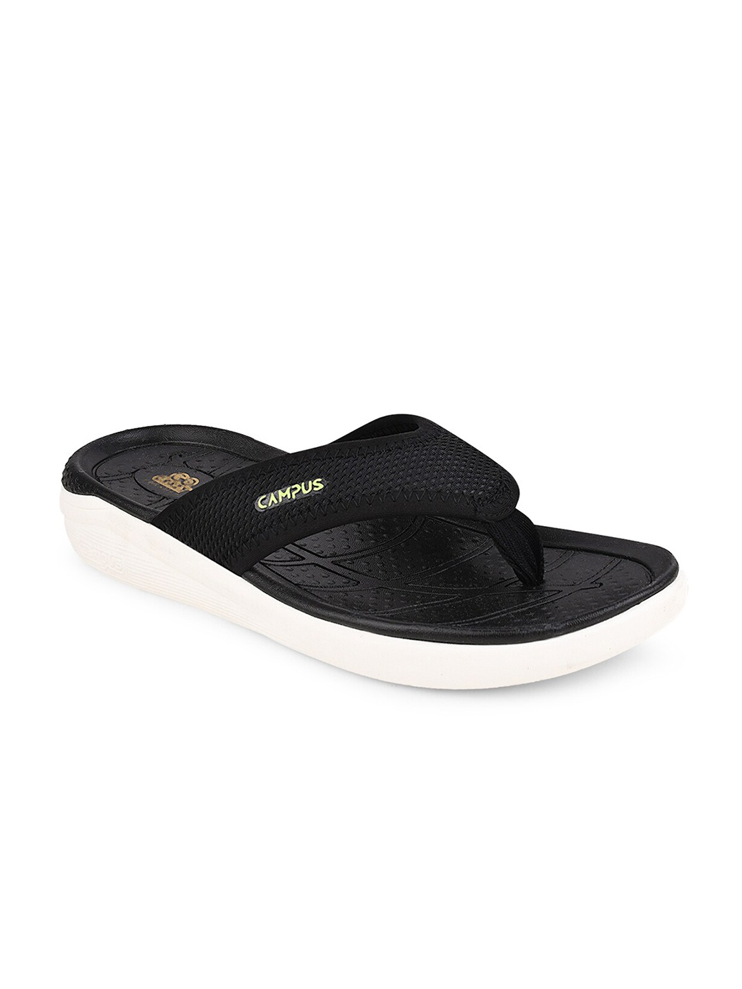 

Campus Men Black & White Thong Flip-Flops