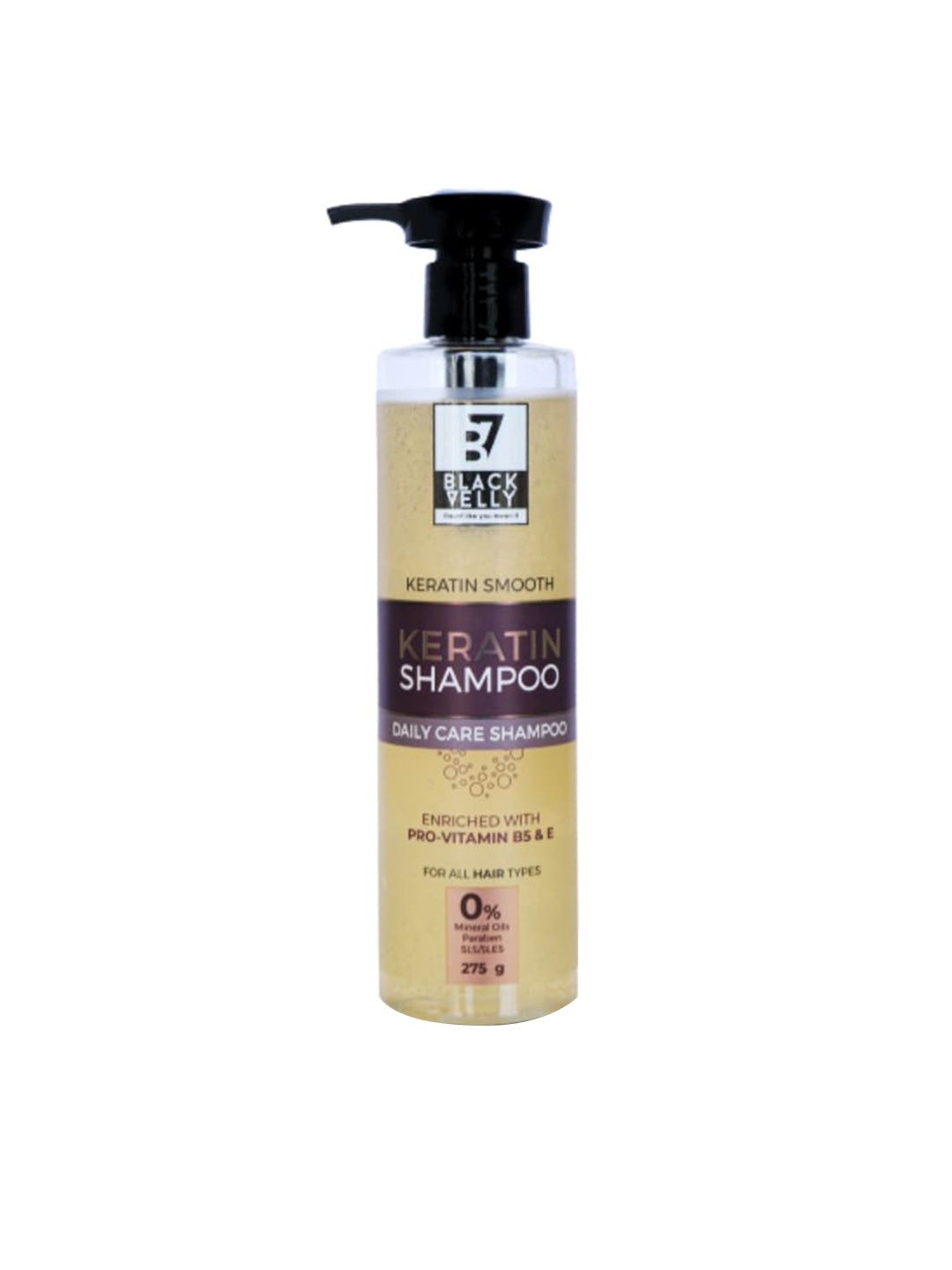 

BLACKVELLY Keratin Smooth Daily Care Shampoo with Pro-Vitamin B5 & E - 275 g, Yellow