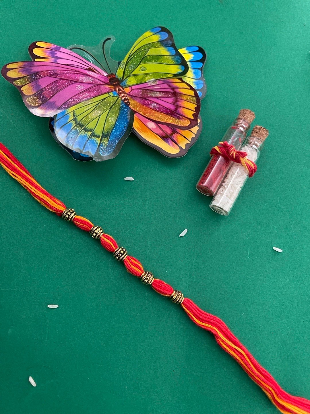 

Digital Dress Room Men Red & Yellow Beaded Rakhi