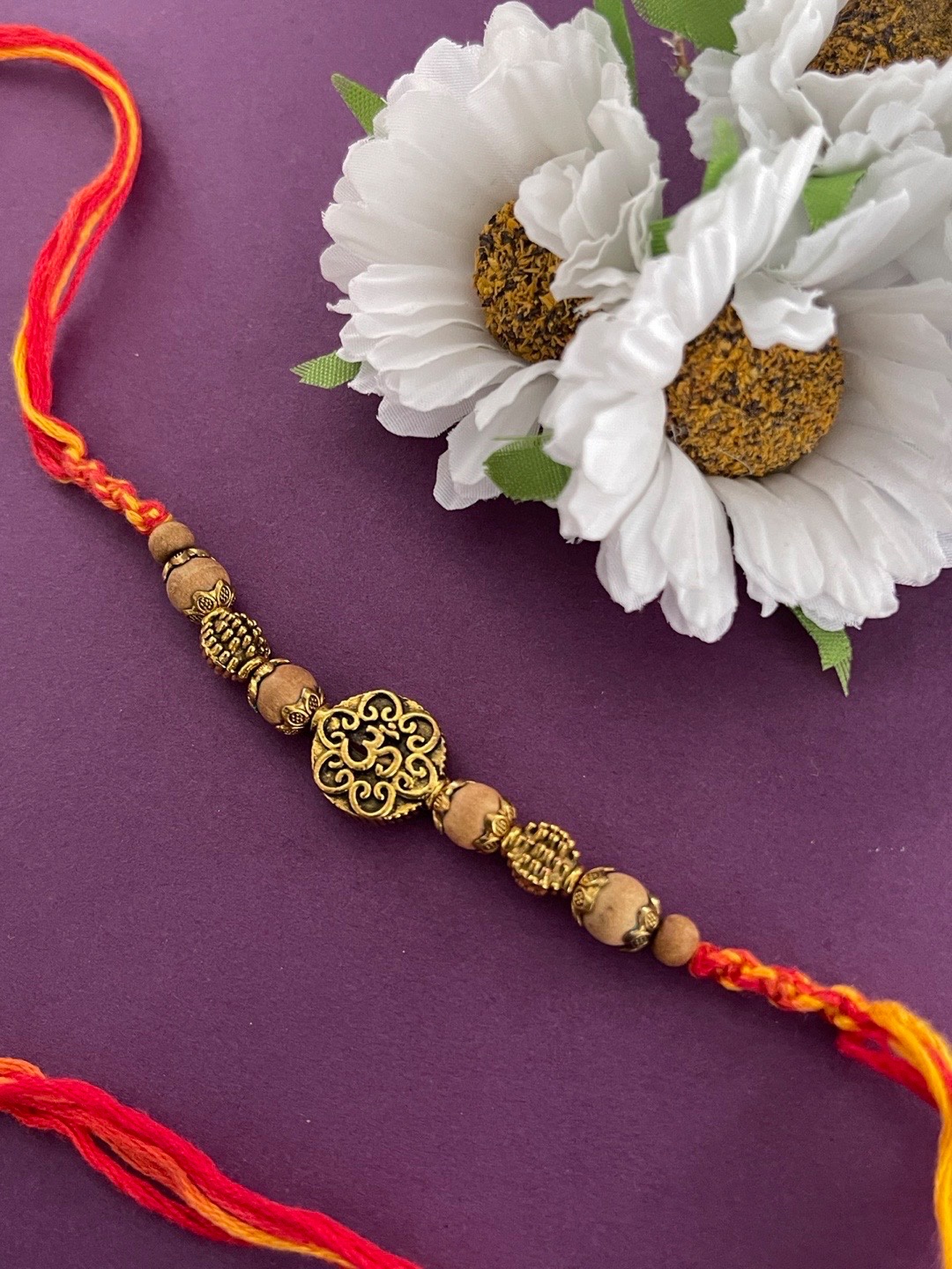 

Digital Dress Room Men Red-Coloured Om Rakhi