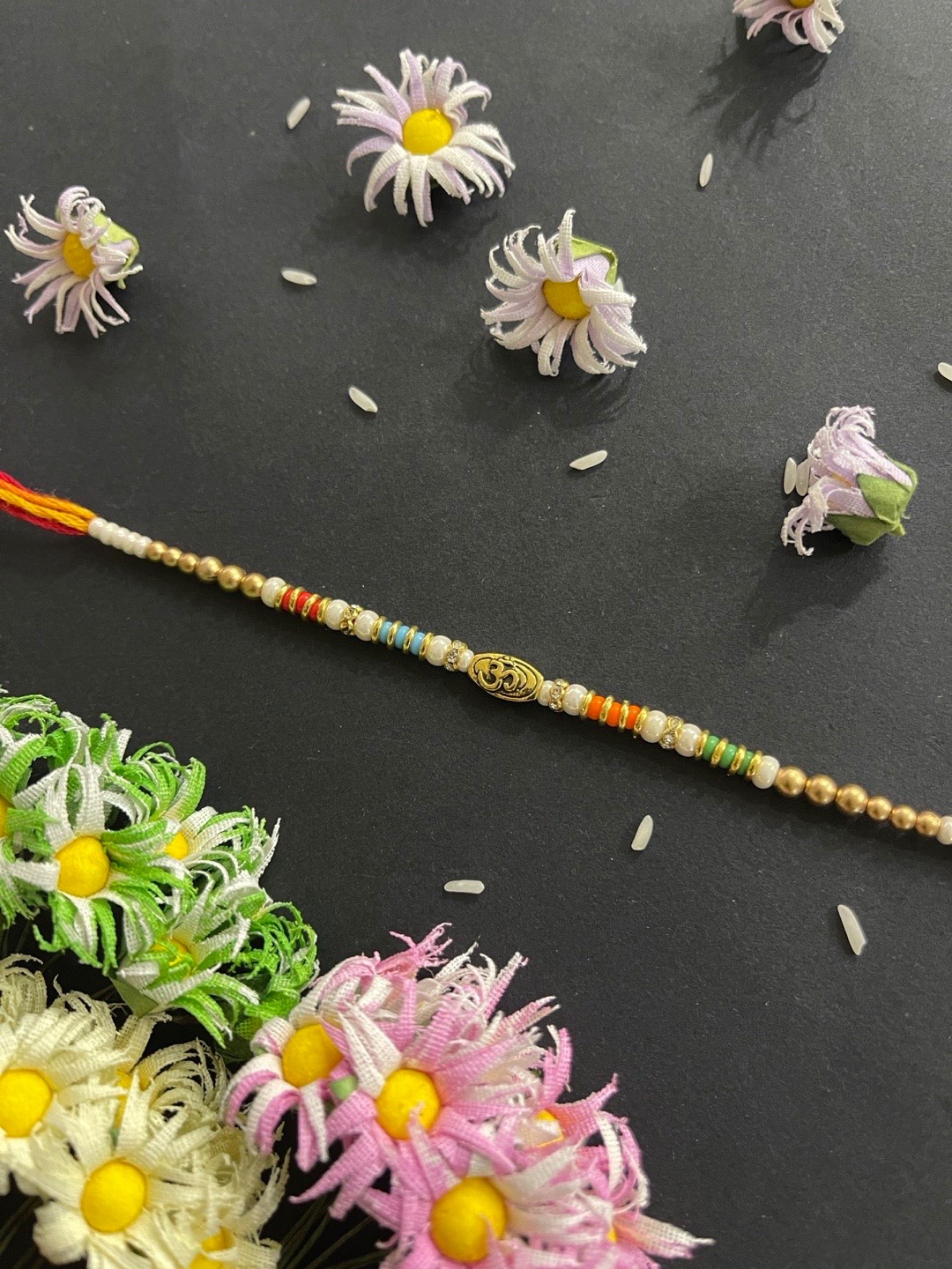 

Digital Dress Room Men Red & Gold-Toned Beaded Rakhi