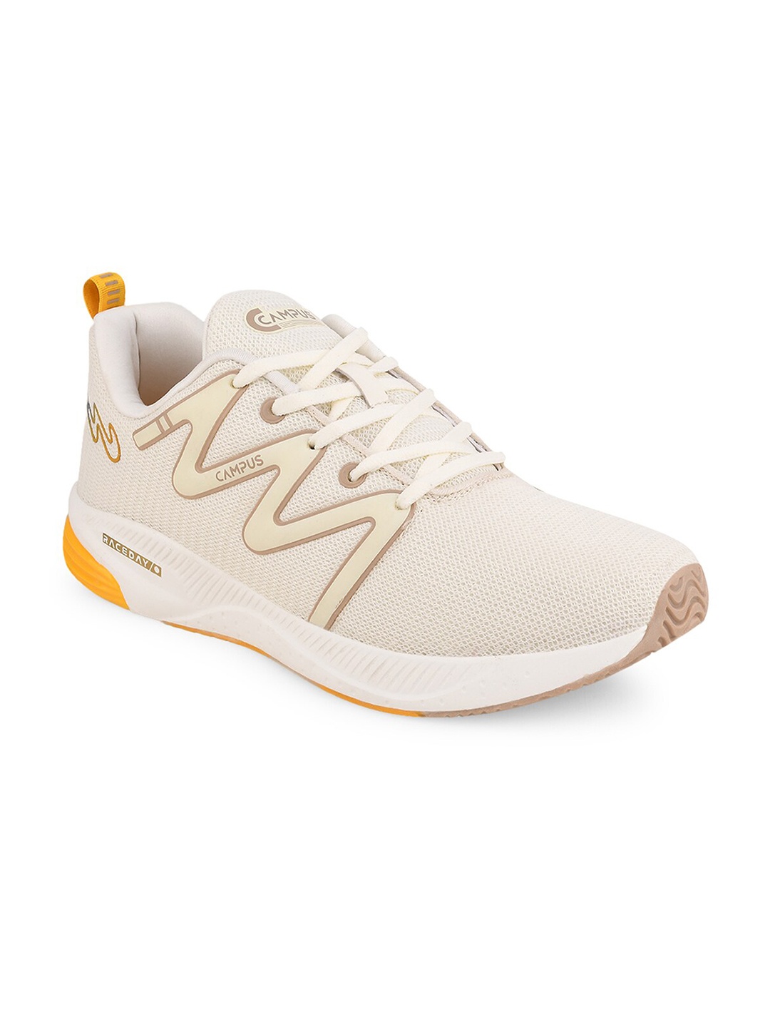 

Campus Men Off White Mesh Running Shoes