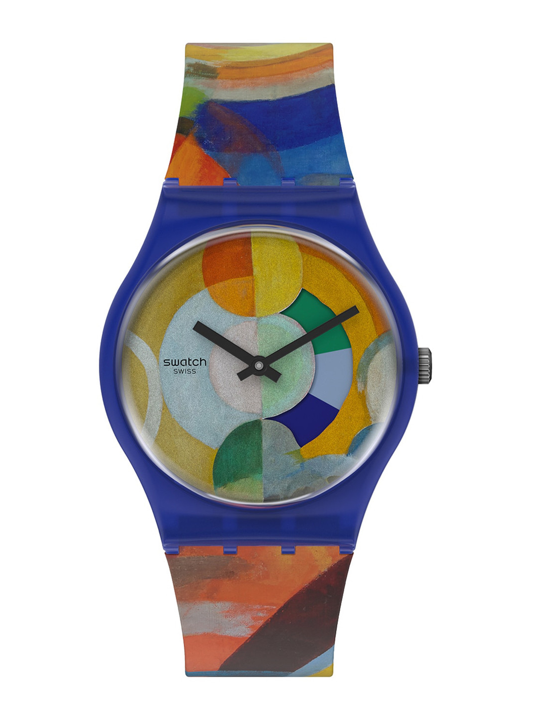 

Swatch Unisex Printed Dial & Straps Analogue Watch GZ712, Yellow