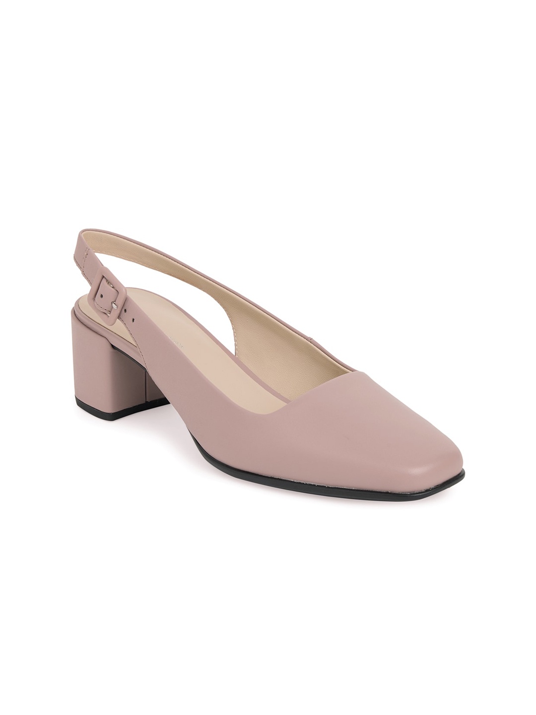 

ECCO Pink Shape Leather Block Pumps