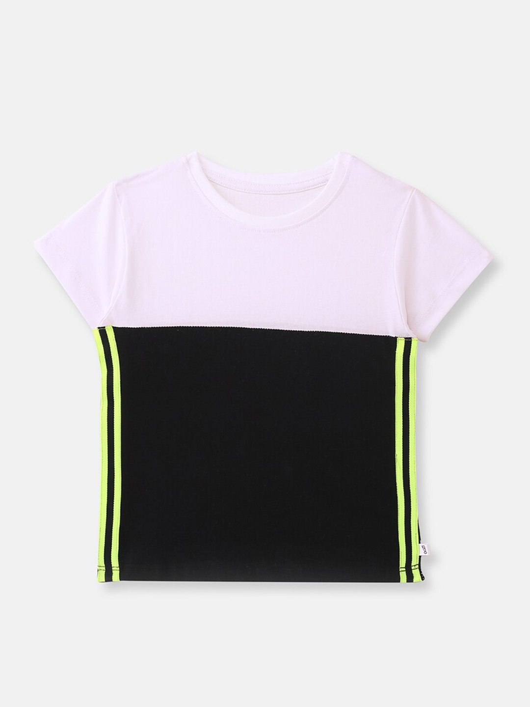 

You Got Plan B Girls White & french middle red purple Colourblocked T-shirt