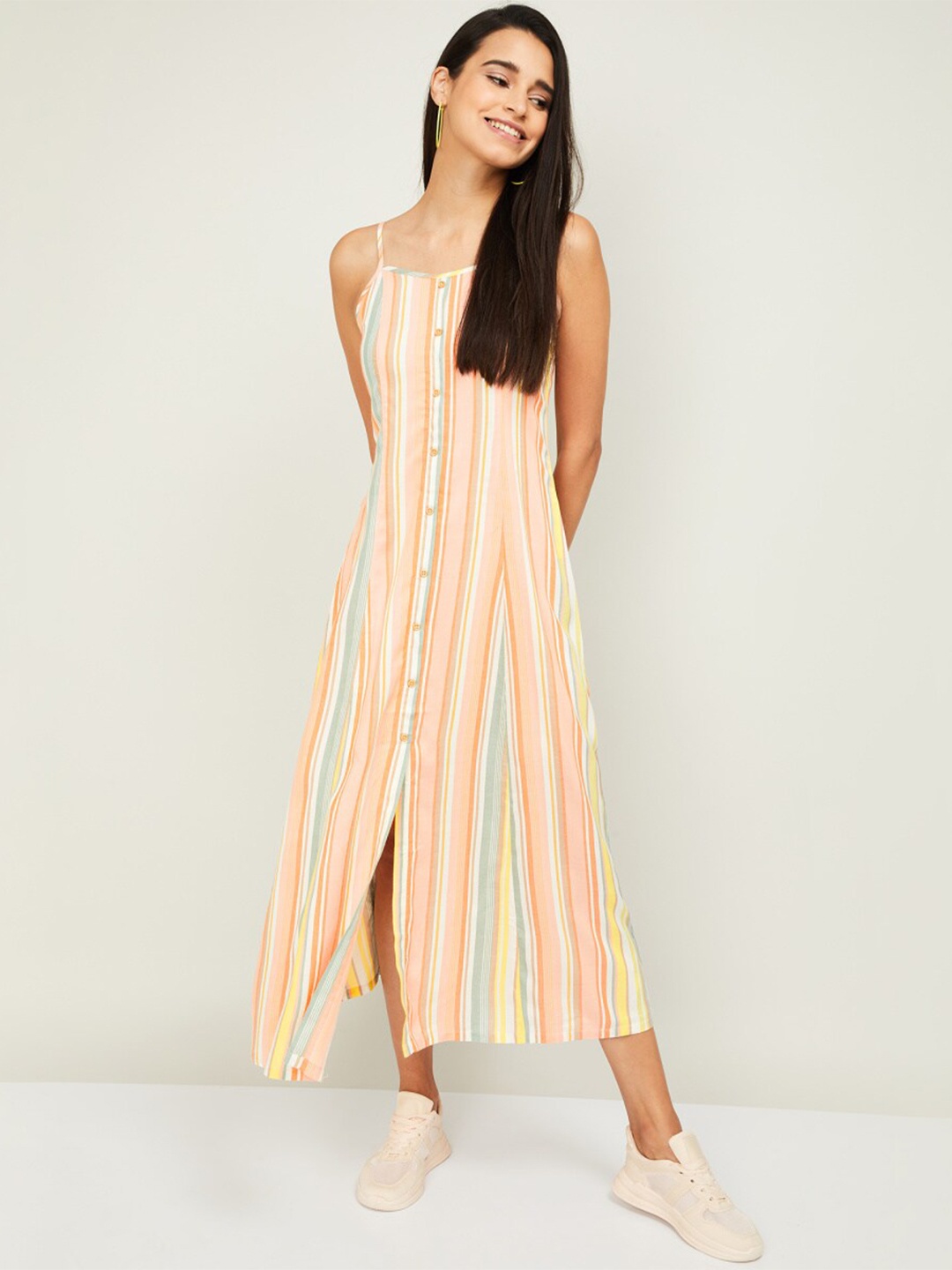 

Ginger by Lifestyle Pink Striped Maxi Dress