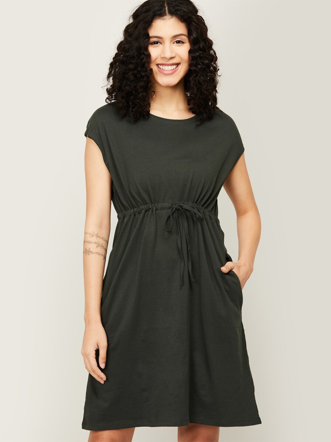 

Fame Forever by Lifestyle Olive Green A-Line Dress