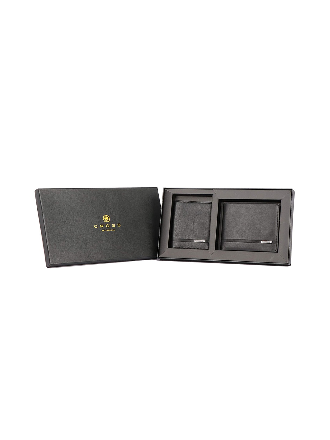 

Cross Unisex Black & Gold-Toned Leather Two Fold Wallet