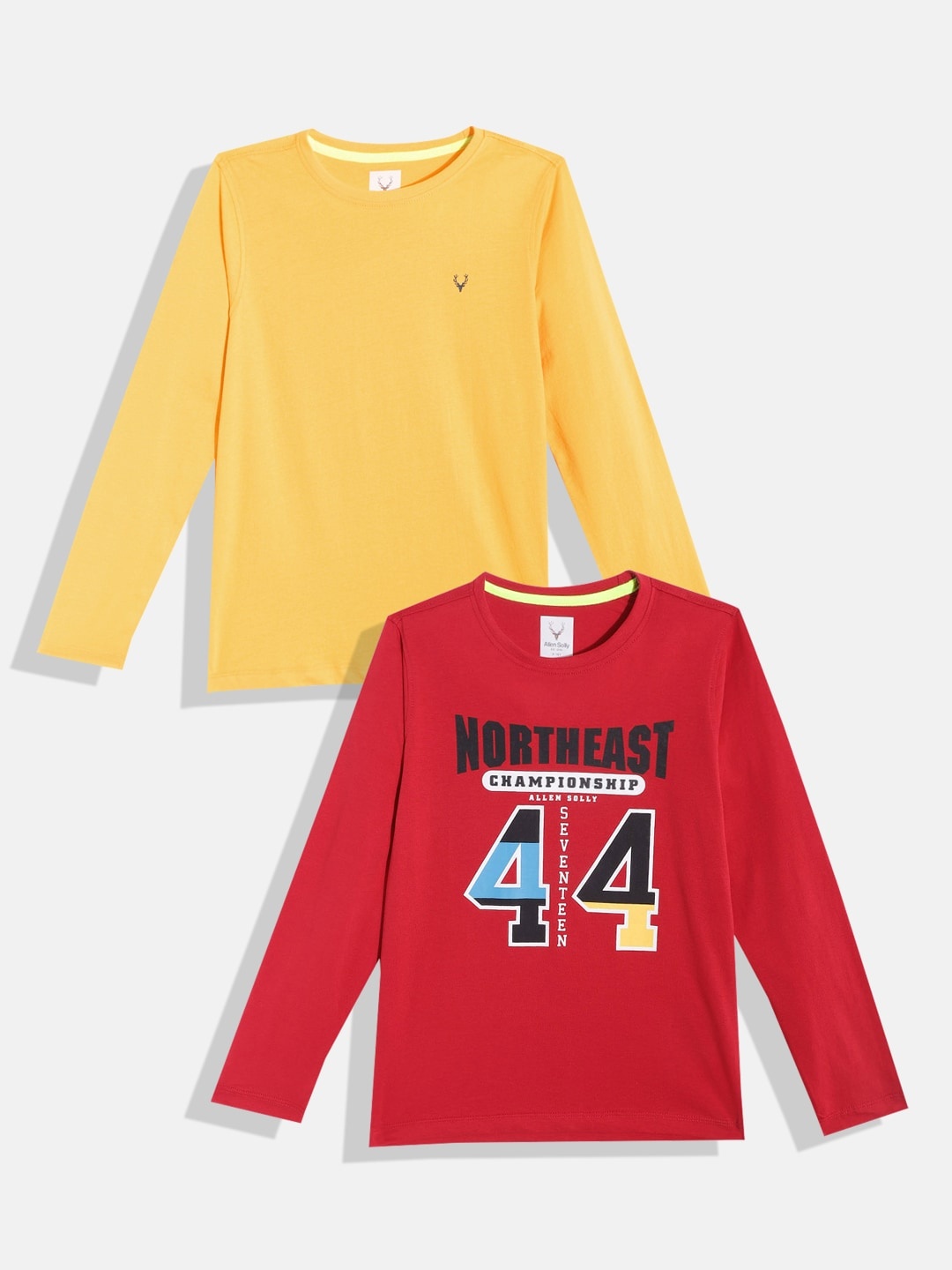 

Allen Solly Junior Boys Pack of 2 Printed Pure Cotton T-Shirt, Red