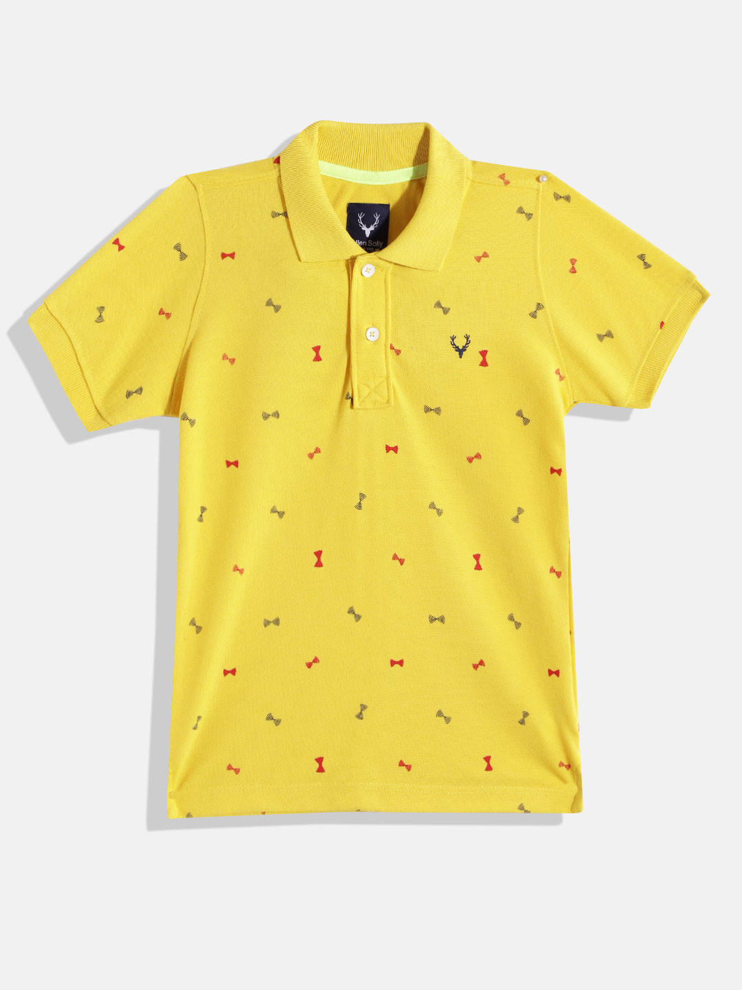 

Allen Solly Junior Boys Printed Polo Collar T-shirt, Yellow