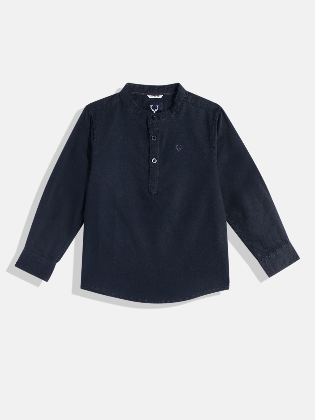

Allen Solly Junior Boys Classic Opaque Pure Cotton Casual Shirt, Navy blue