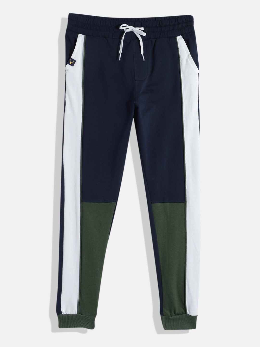 

Allen Solly Junior Boys Colourblocked Pure Cotton Joggers, Navy blue