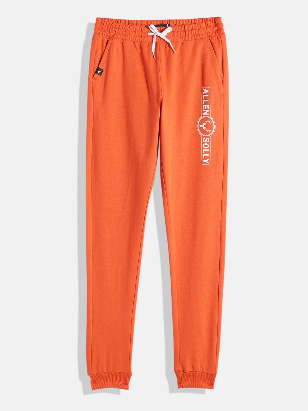 

Allen Solly Junior Boys Solid Pure Cotton Joggers, Orange