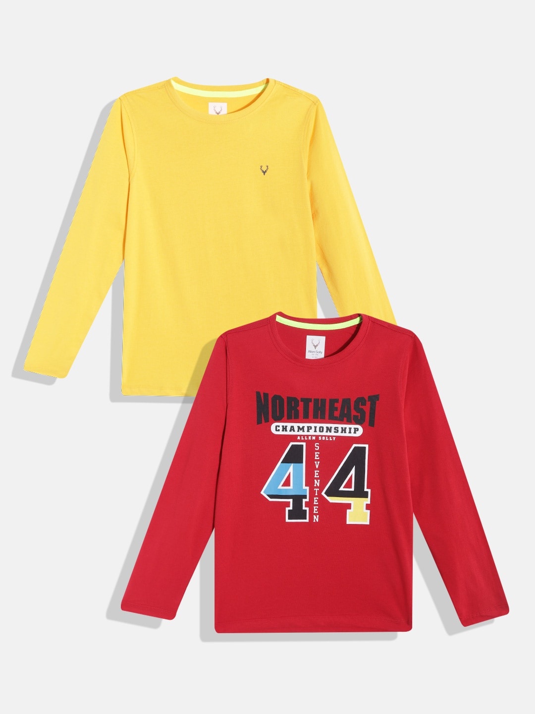 

Allen Solly Junior Boys Pack of 2 Pure Cotton Round Neck T-Shirt, Red