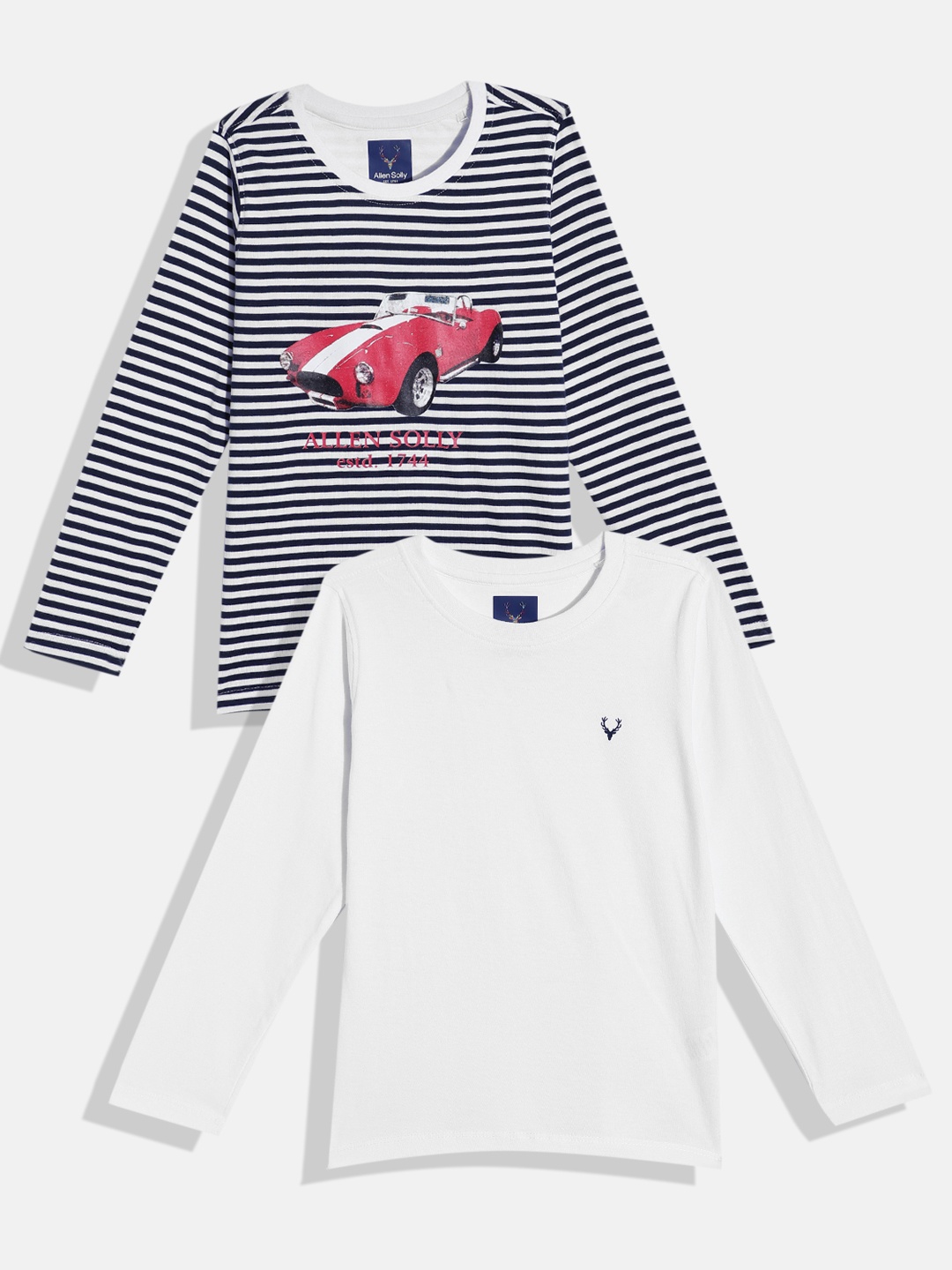 

Allen Solly Junior Boys Pack of 2 Striped T-shirt, Navy blue