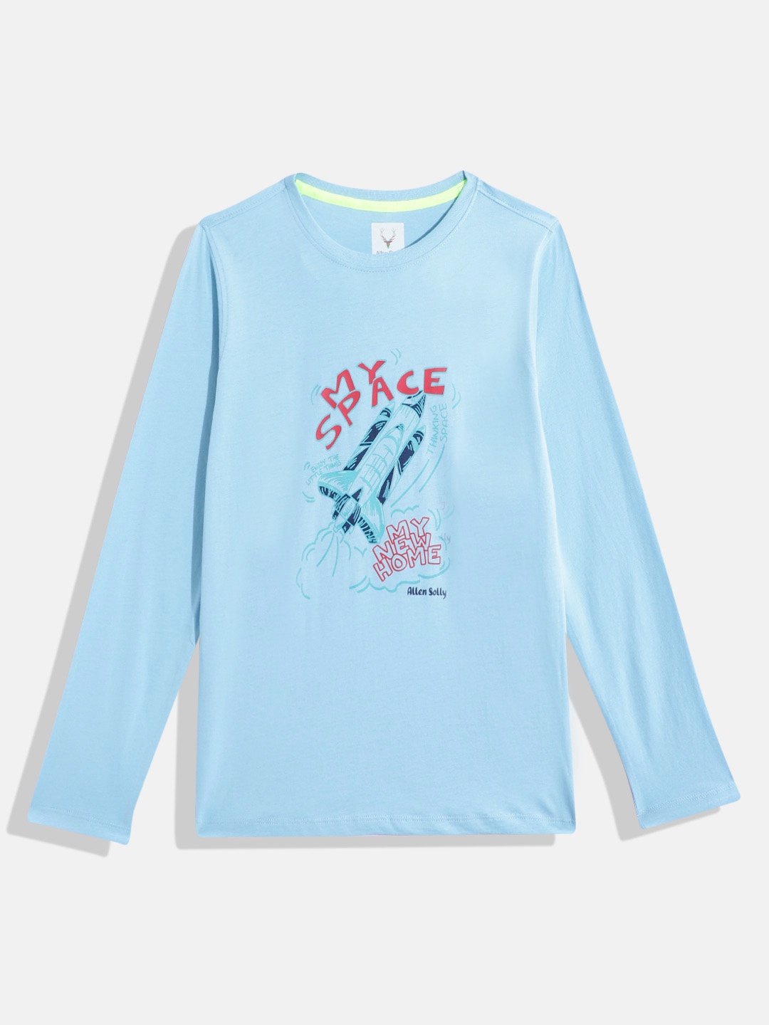

Allen Solly Junior Boys Pure Cotton Graphic Printed T-shirt, Blue
