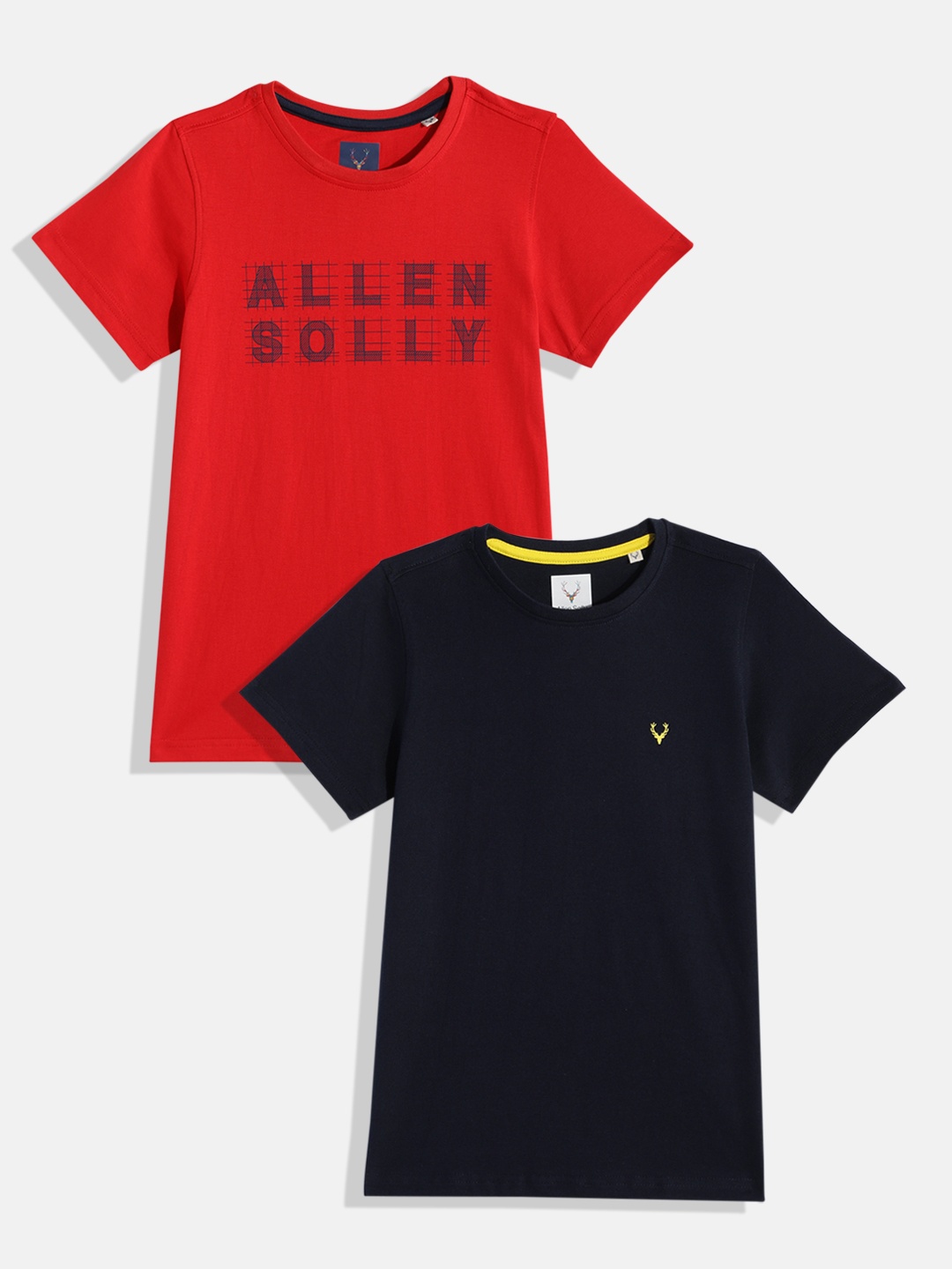 

Allen Solly Junior Boys Set of 2 Pure Cotton T-shirts, Red