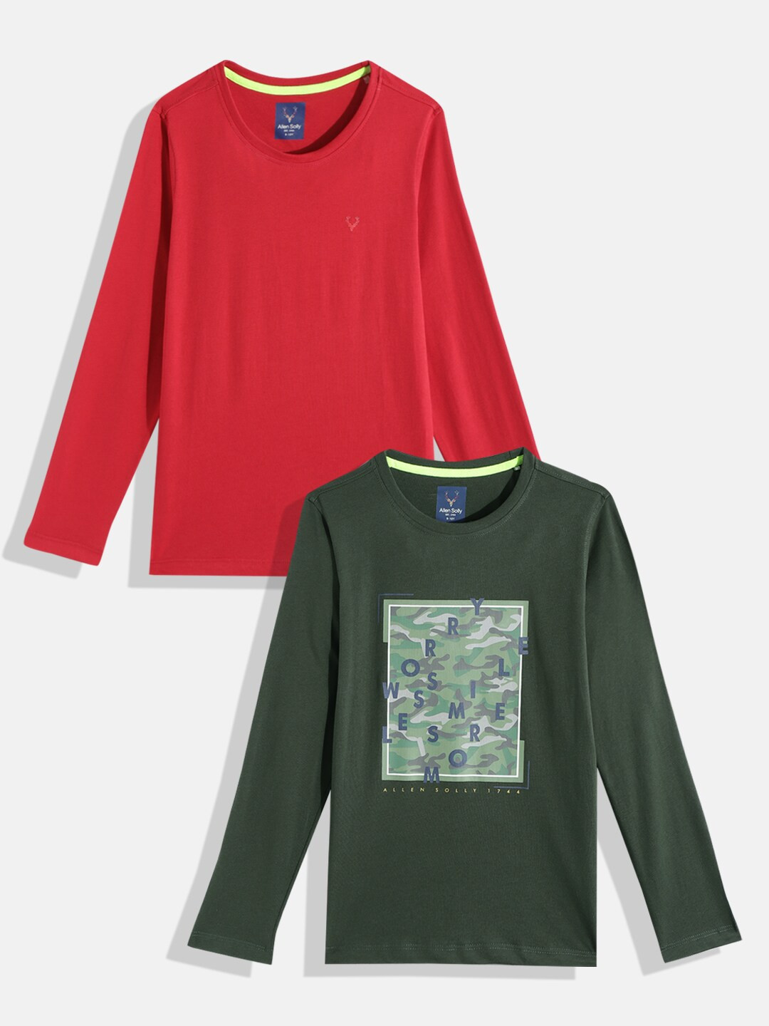

Allen Solly Junior Boys Pack of 2 Pure Cotton T-shirts, Red