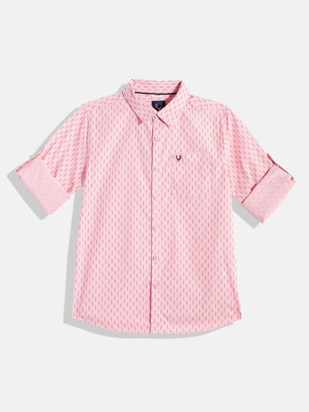 

Allen Solly Junior Boys Sport Micro Ditsy Opaque Printed Pure Cotton Casual Shirt, Pink