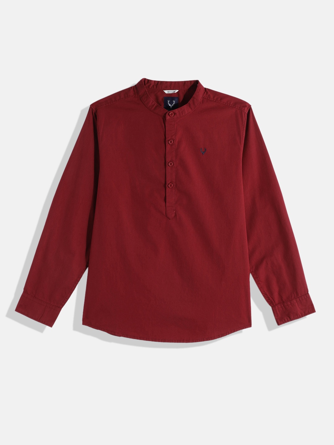 

Allen Solly Junior Boys Maroon Pure Cotton Casual Shirt