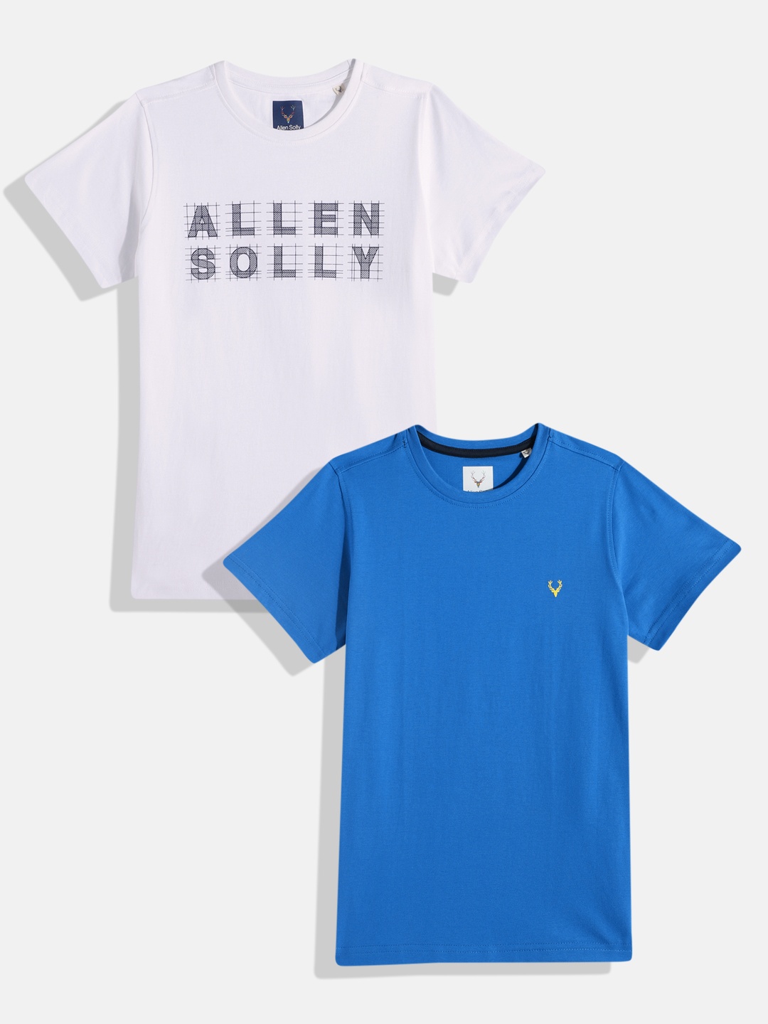 

Allen Solly Junior Boys Pack of 2 Pure Cotton T-shirts, White