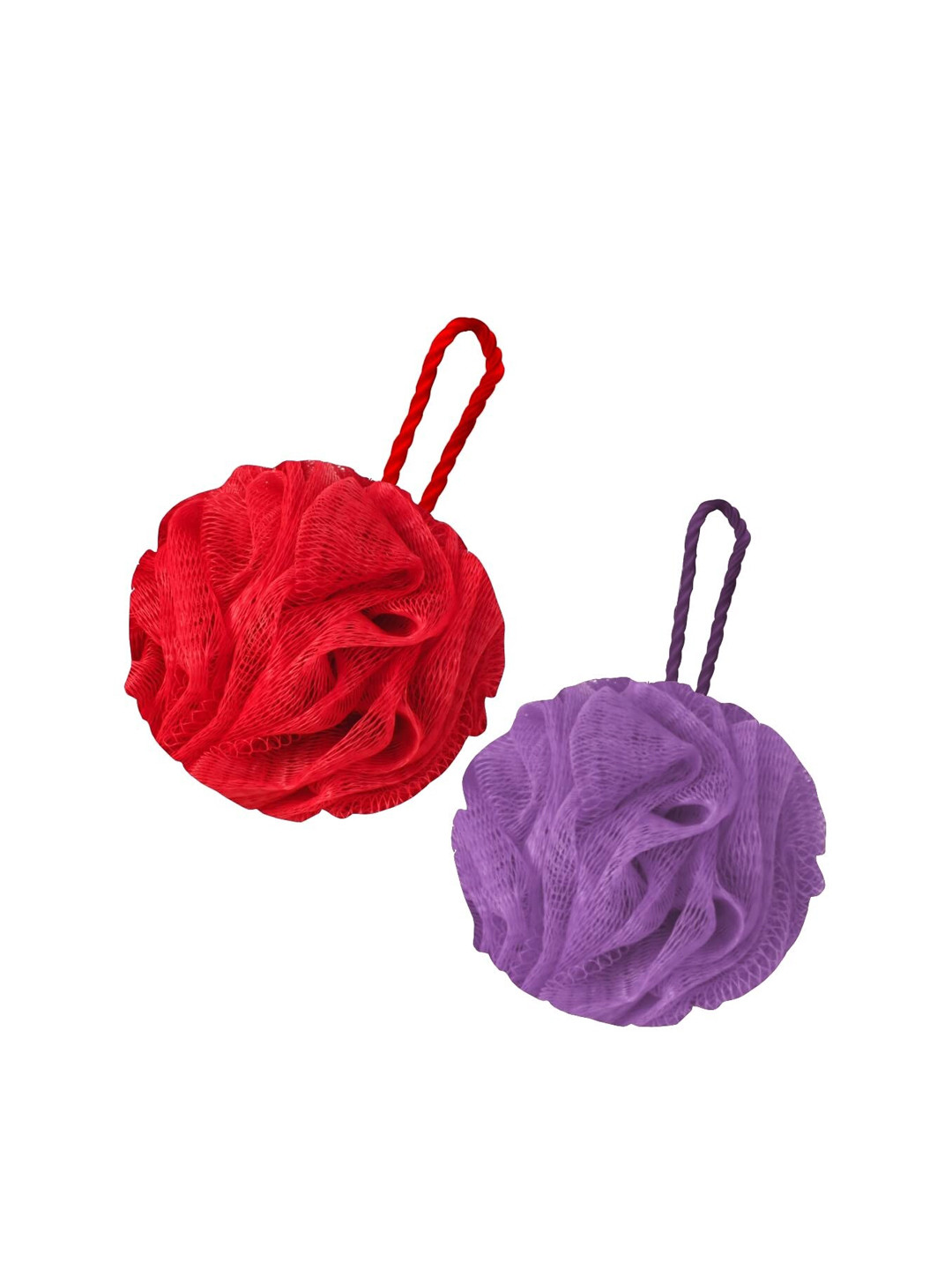 

GUBB Set of 2 Bath Loofah - Coral & Lilac, Red