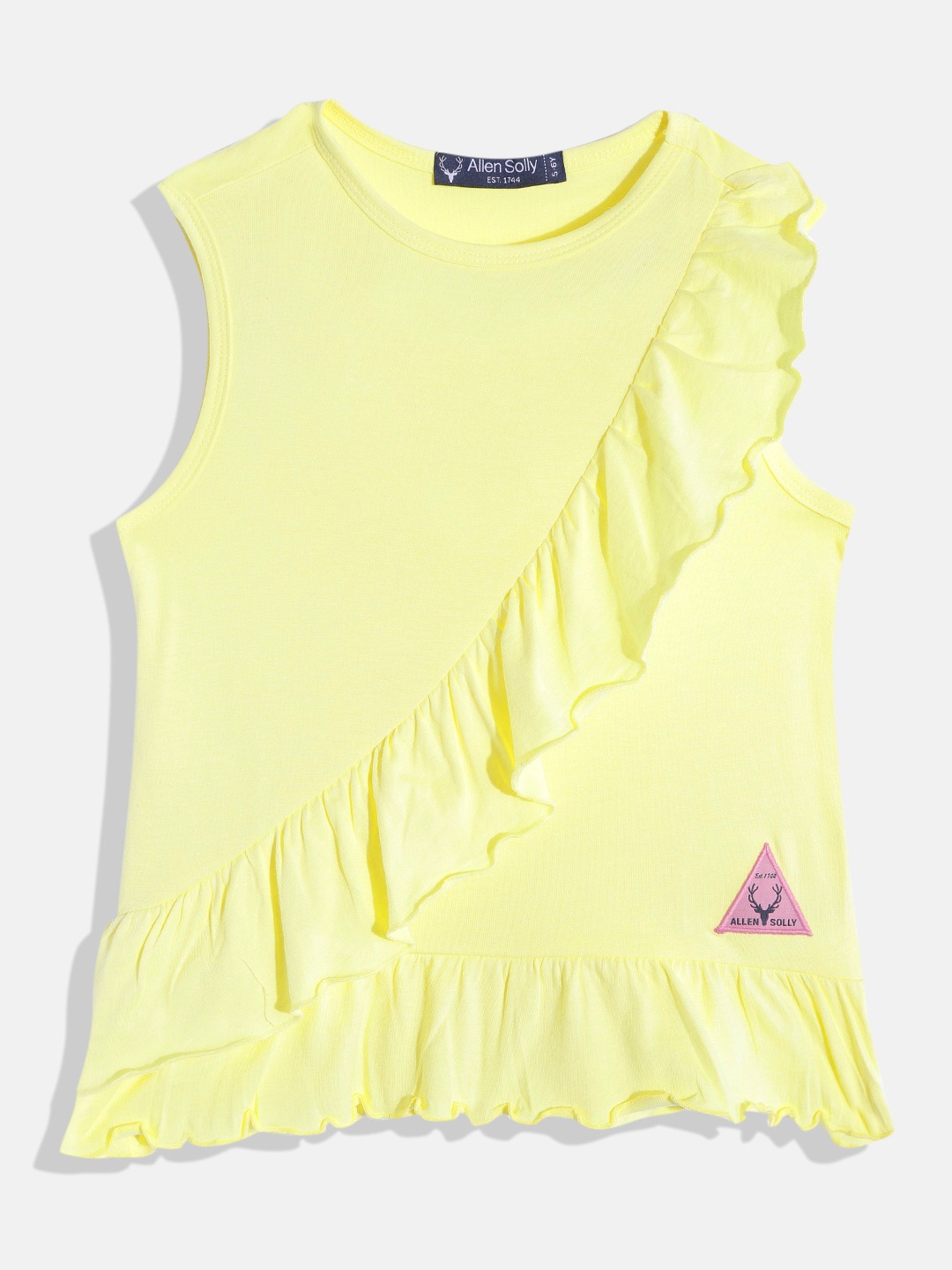 

Allen Solly Junior Girls Yellow Solid Pure Cotton A-Line Dress