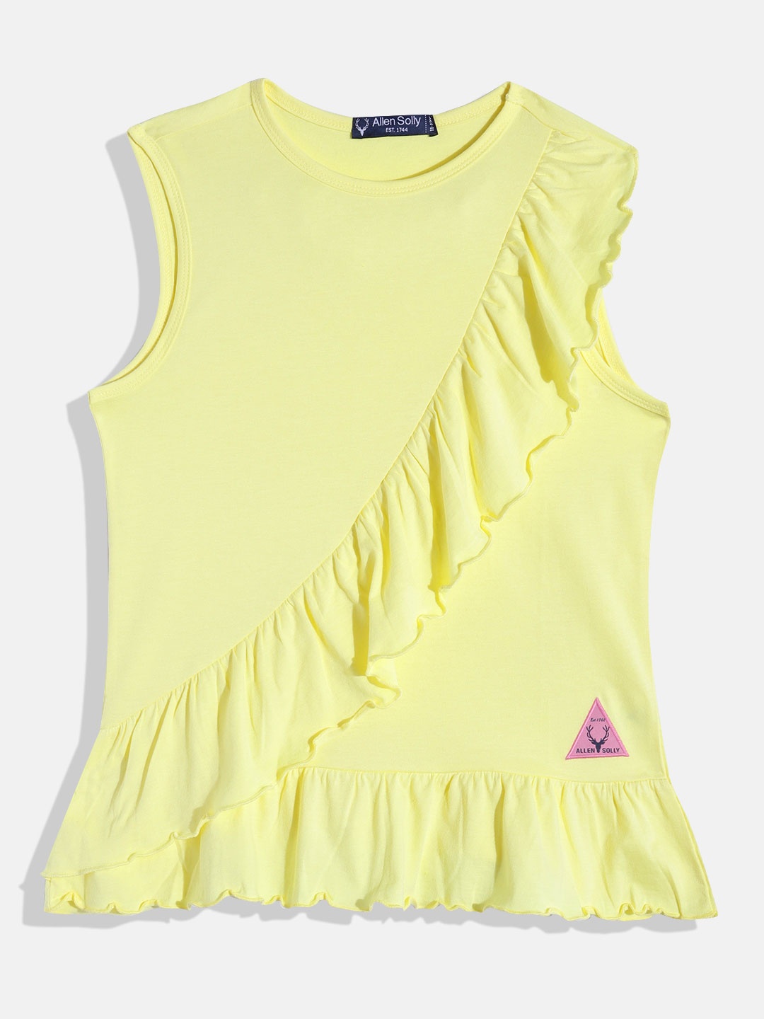 

Allen Solly Junior Girls Ruffled Detail Pure Cotton Top, Yellow