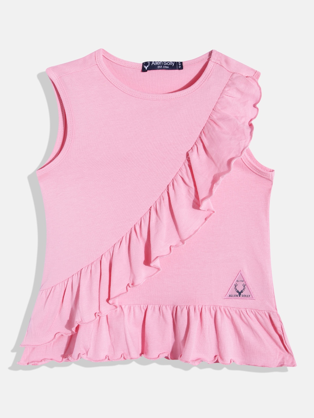 

Allen Solly Junior Girls Ruffled Detail Pure Cotton Top, Pink