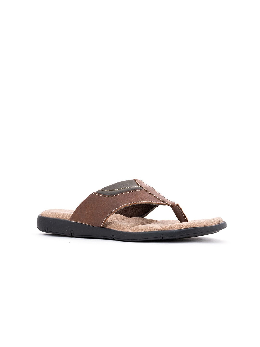 

Khadims Men Brown & Black Slip-On