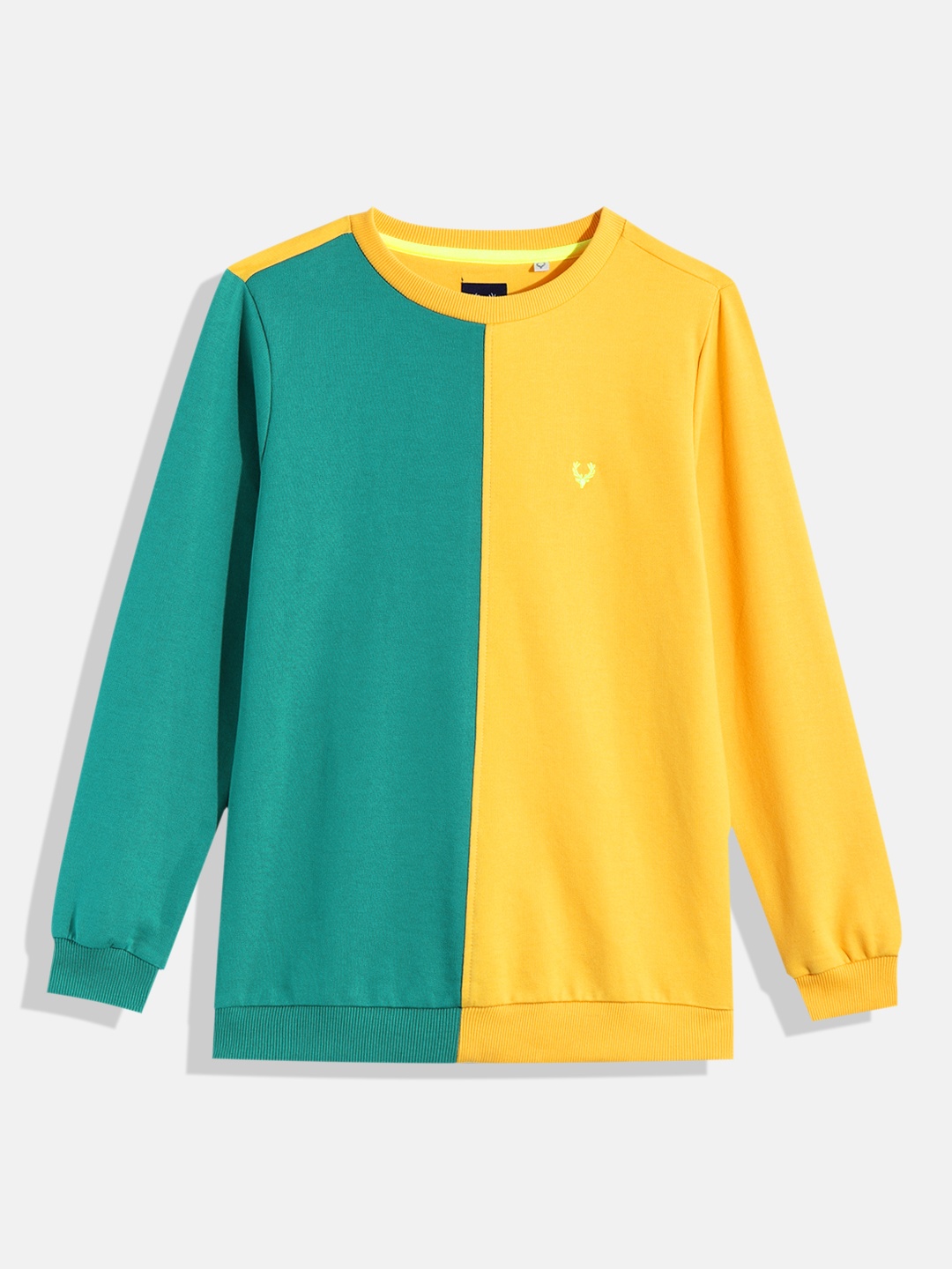 

Allen Solly Junior Boys Yellow & Green Colourblocked Sweatshirt