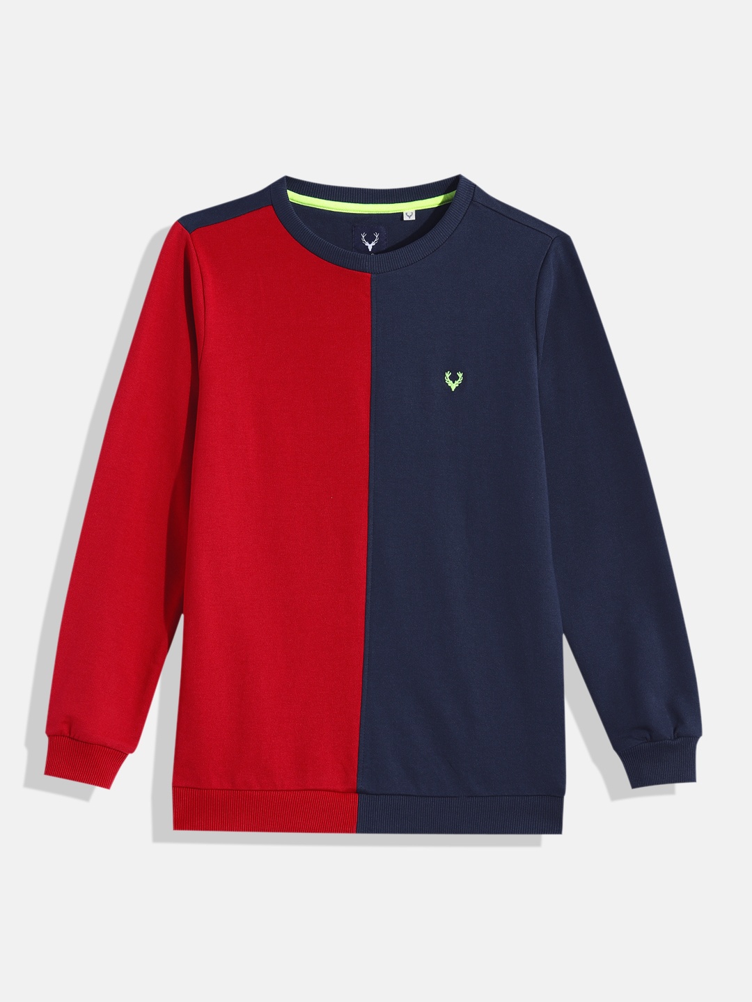 

Allen Solly Junior Boys Navy Blue & Red Colourblocked Sweatshirt