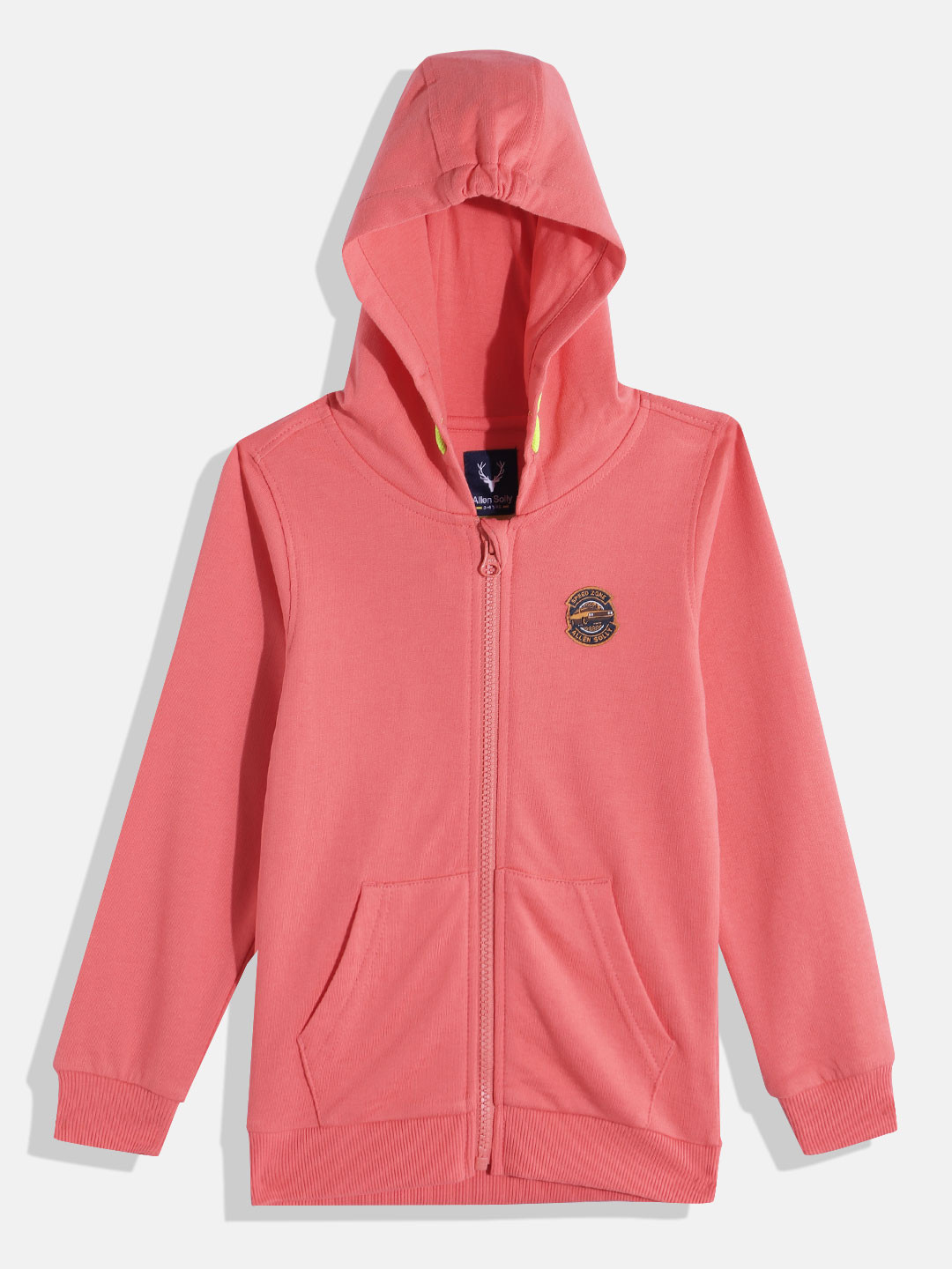 

Allen Solly Junior Boys Applique Detail Hooded Sweatshirt, Peach