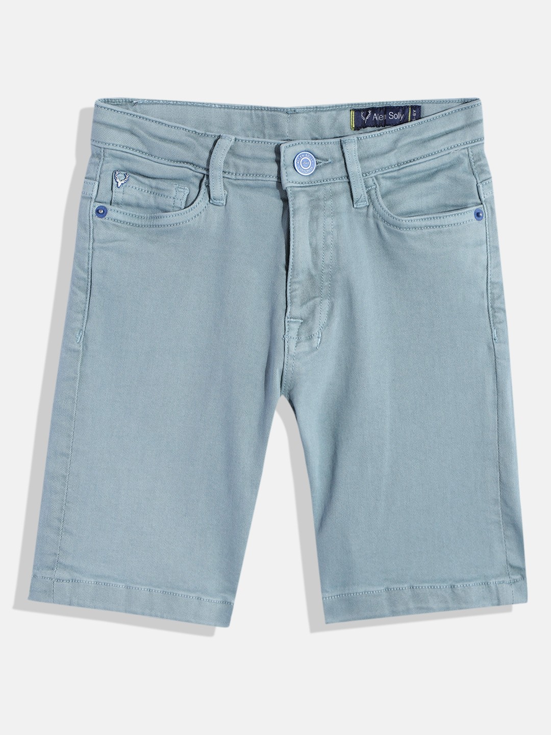 

Allen Solly Junior Boys Solid Stretchable Denim Shorts, Blue
