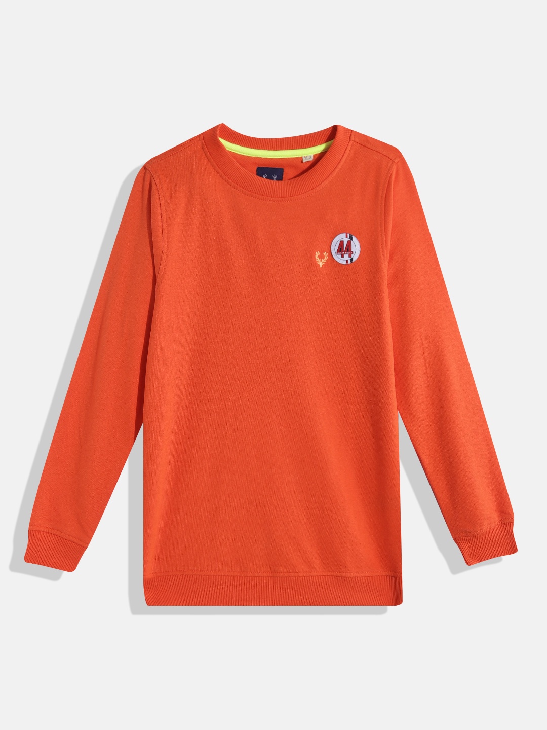 

Allen Solly Junior Boys Orange Solid Sweatshirt