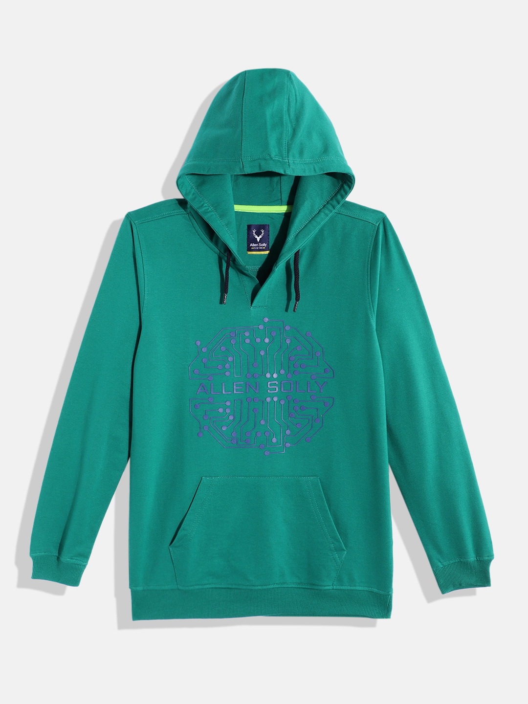 

Allen Solly Junior Boys Applique Detail Hooded Sweatshirt, Green