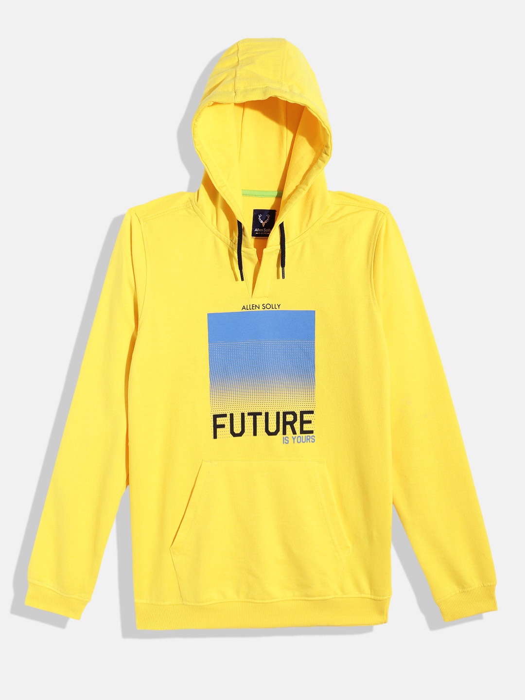 

Allen Solly Junior Boys Typography Printed Hooded Sweatshirt, Yellow