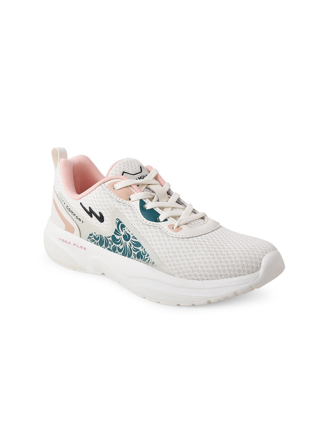 

Campus Women Off White Mesh Running Shoes