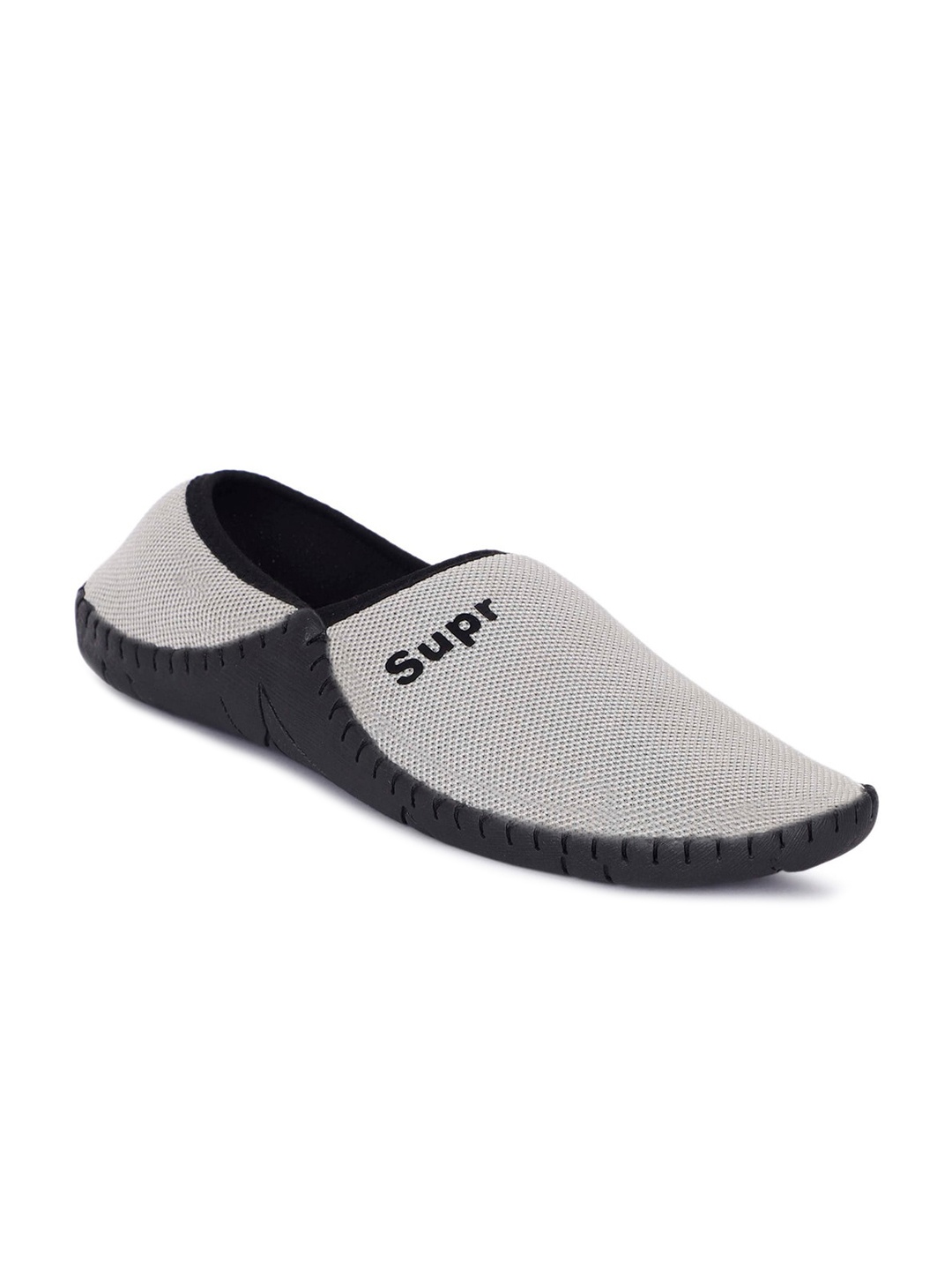 

aadi Men Grey Textured Slip-On Sneakers