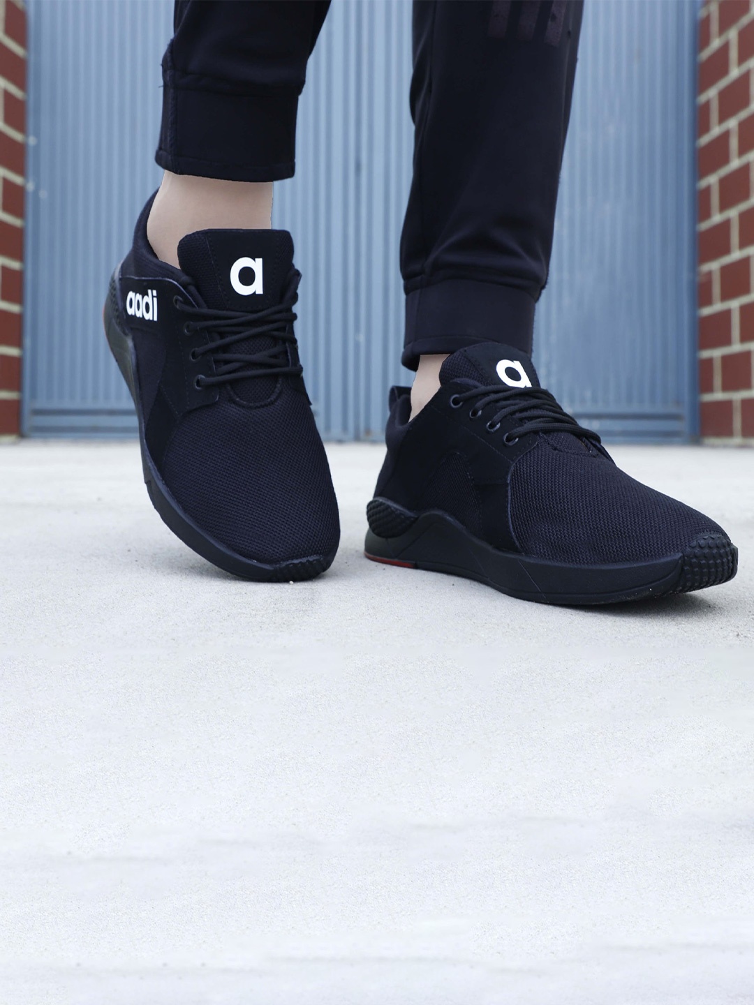 

aadi Men Black Sneakers