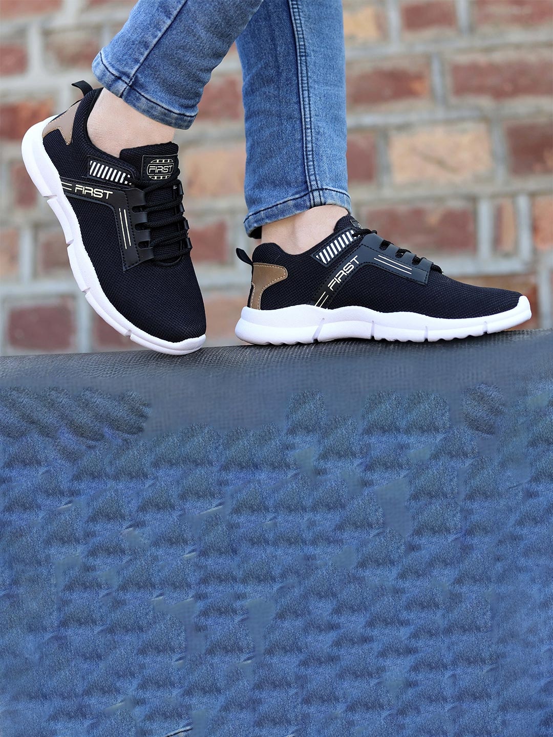 

aadi Men Black Printed Sneakers