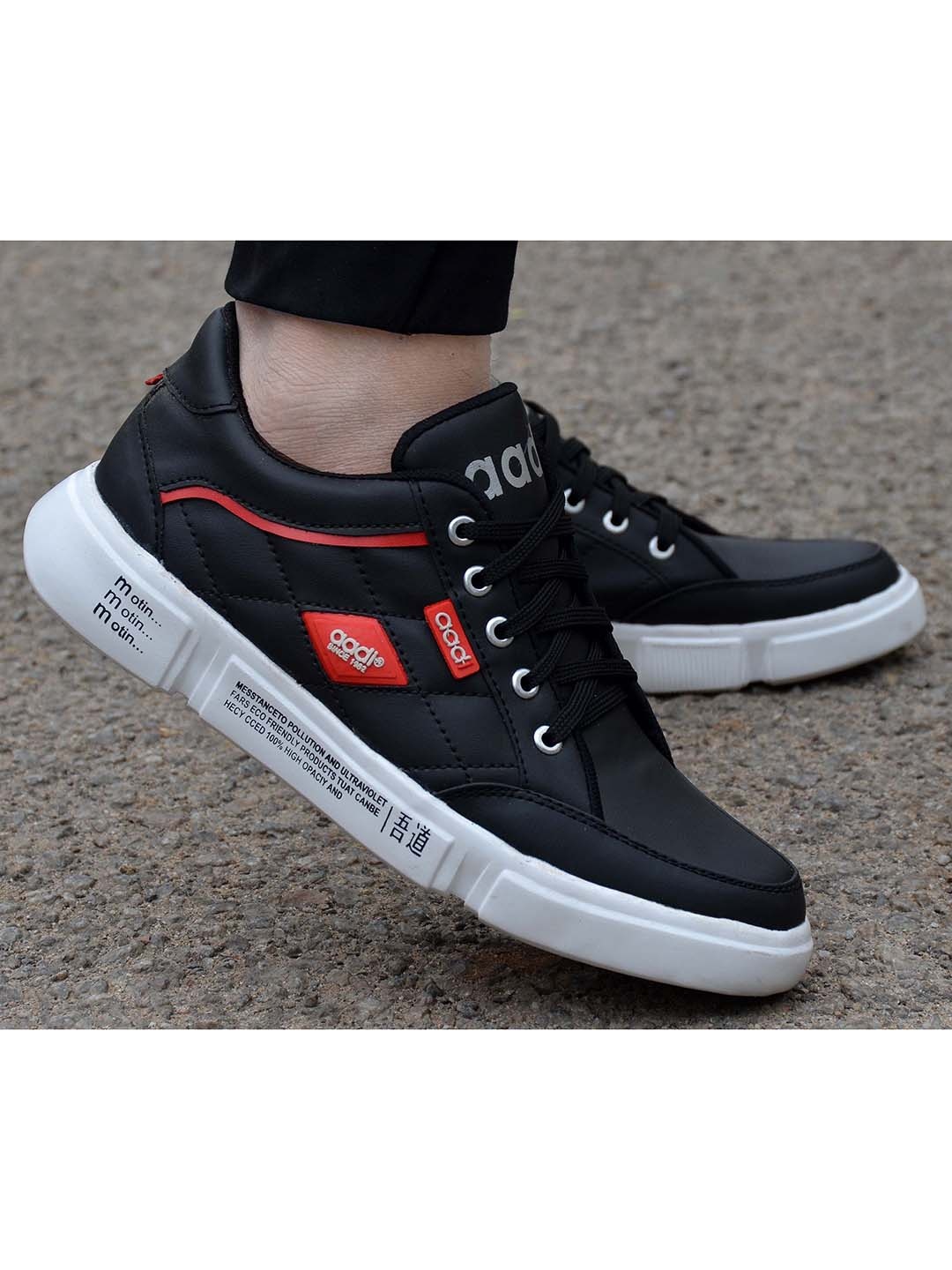 

aadi Men Black Colourblocked Sneakers