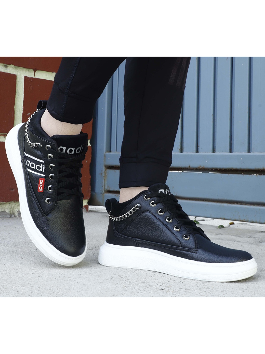 

aadi Men Black Sneakers