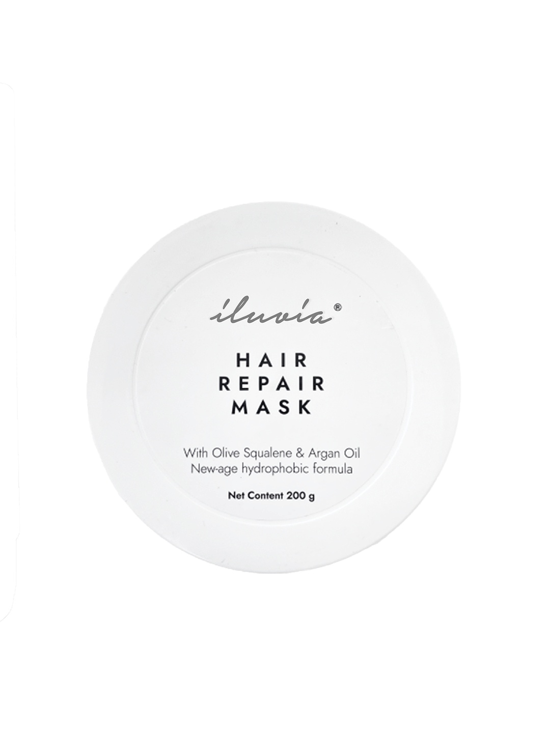 

iluvia Professional Hydrophobic Hair Repair Mask with Olive Squalene & Argan Oil - 200g, White