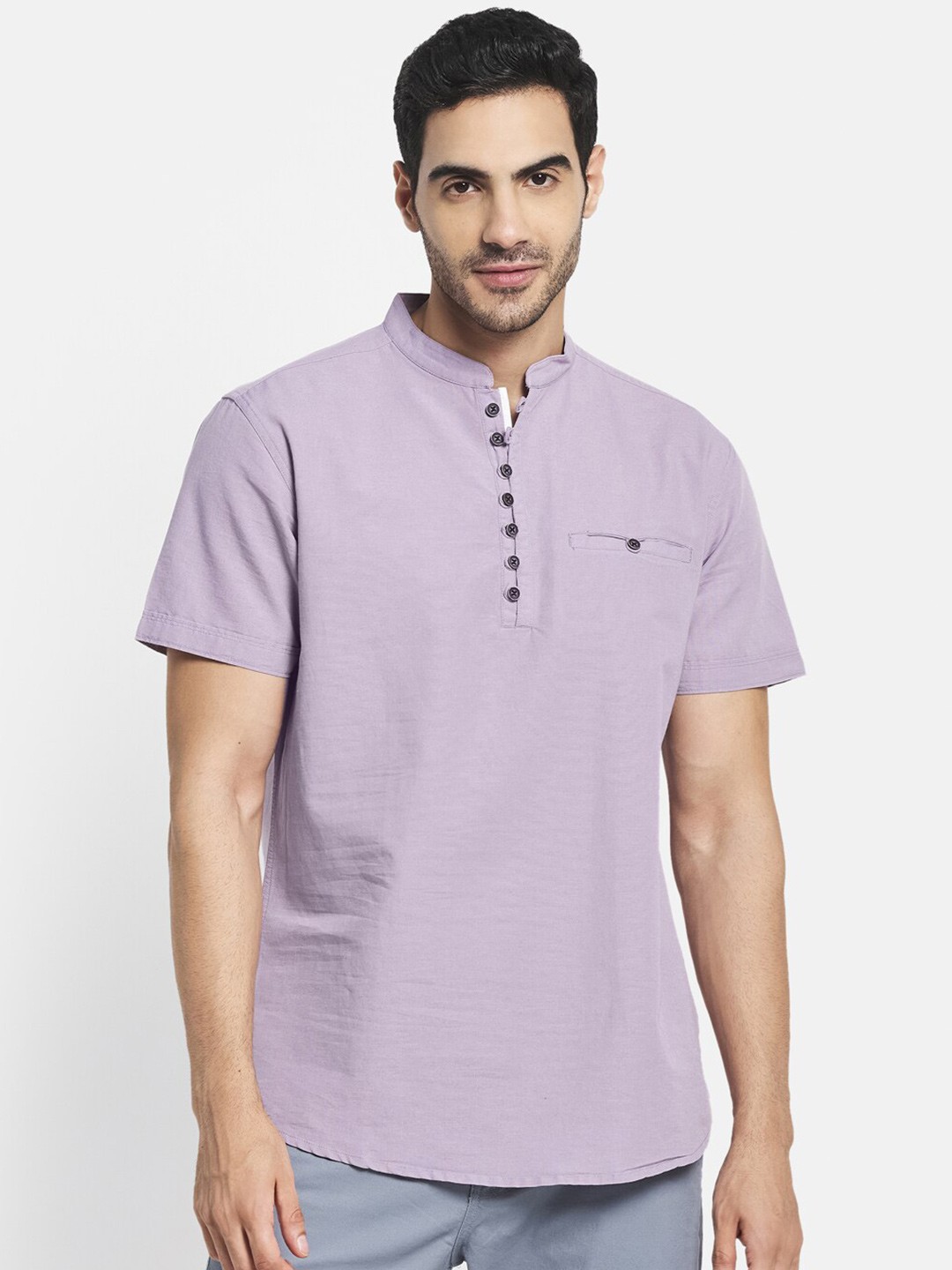

METTLE Men Purple Casual Shirt