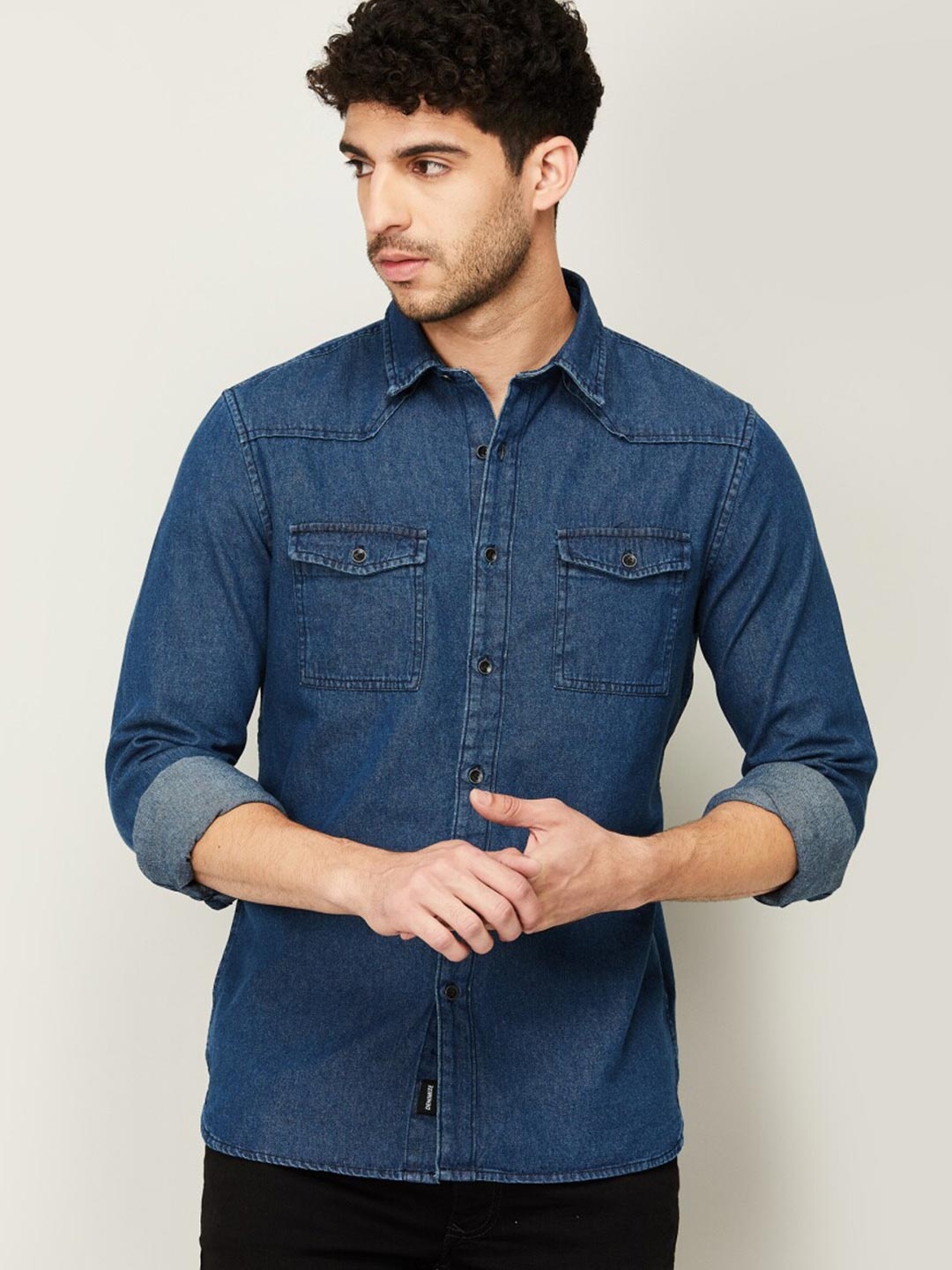 

Fame Forever by Lifestyle Men Blue Casual Shirt