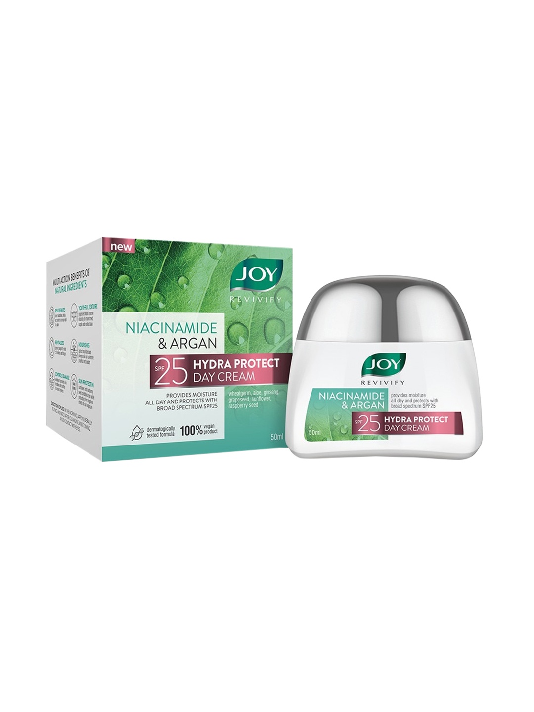

JOY Revivify Niacinamide & Argan With SPF 25 Hydra Protect Day Cream 50 ml, Multi