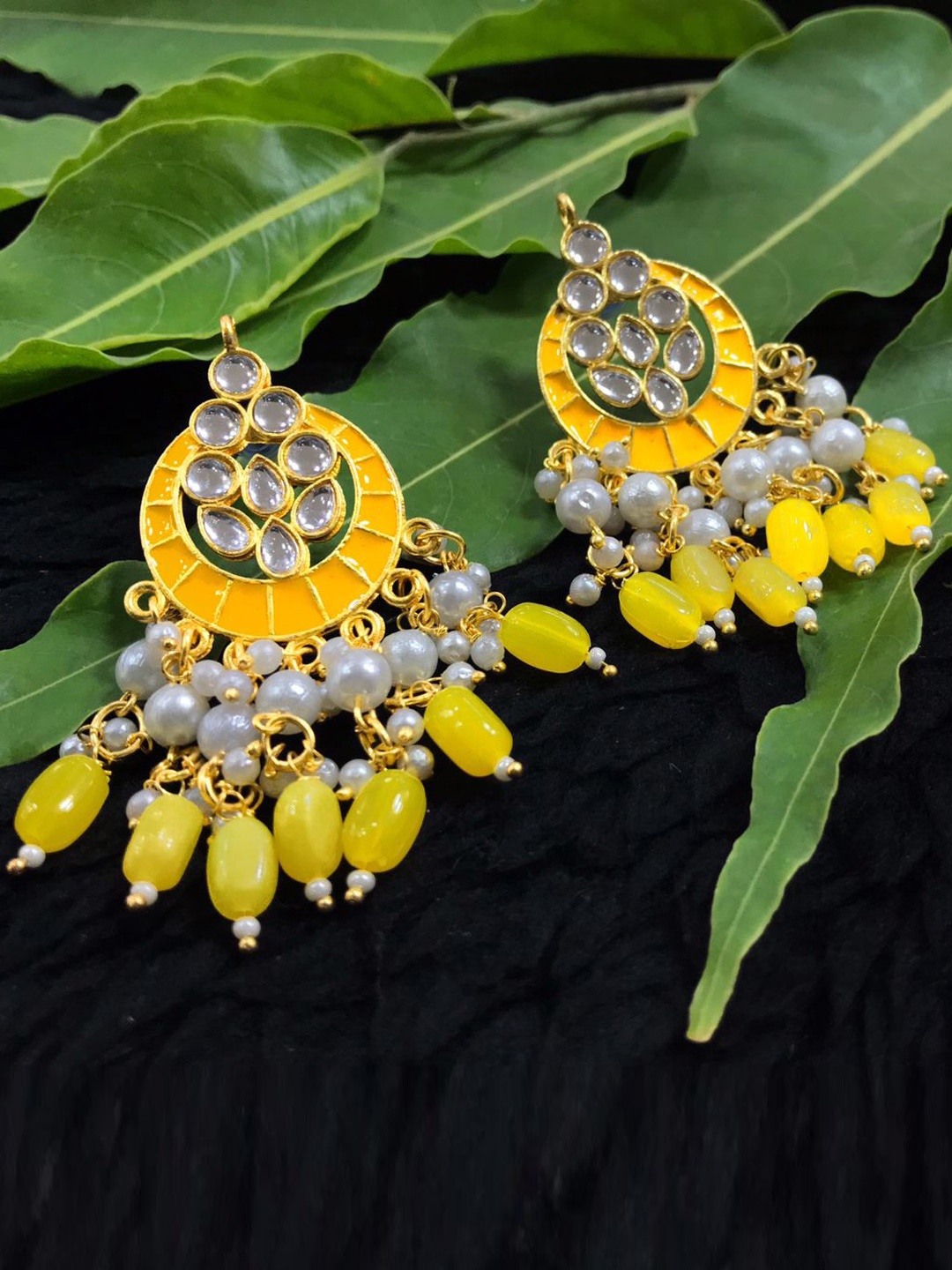 

MORKANTH JEWELLERY Yellow Contemporary Drop Earrings