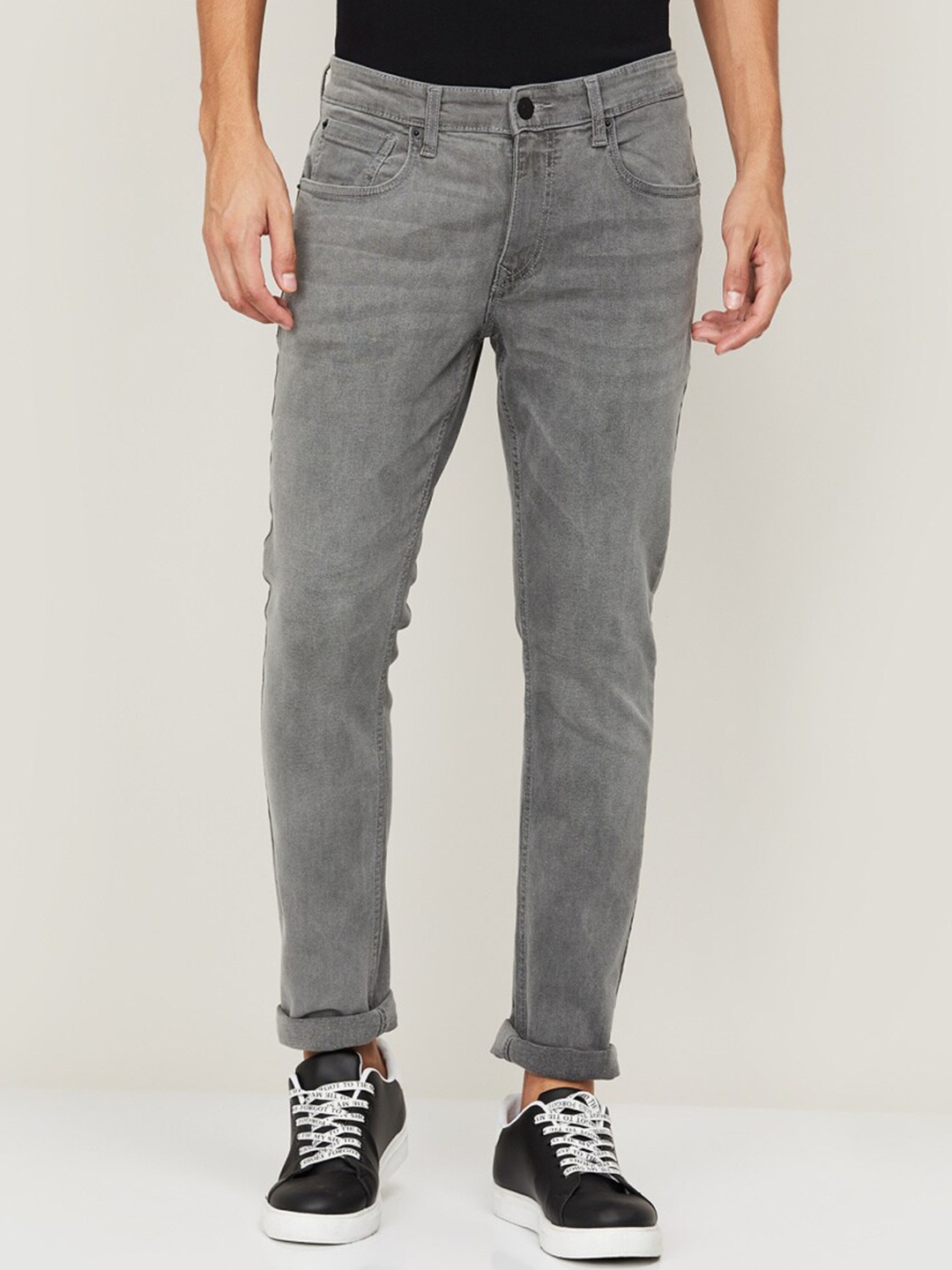 

Fame Forever by Lifestyle Men Grey Heavy Fade Jeans