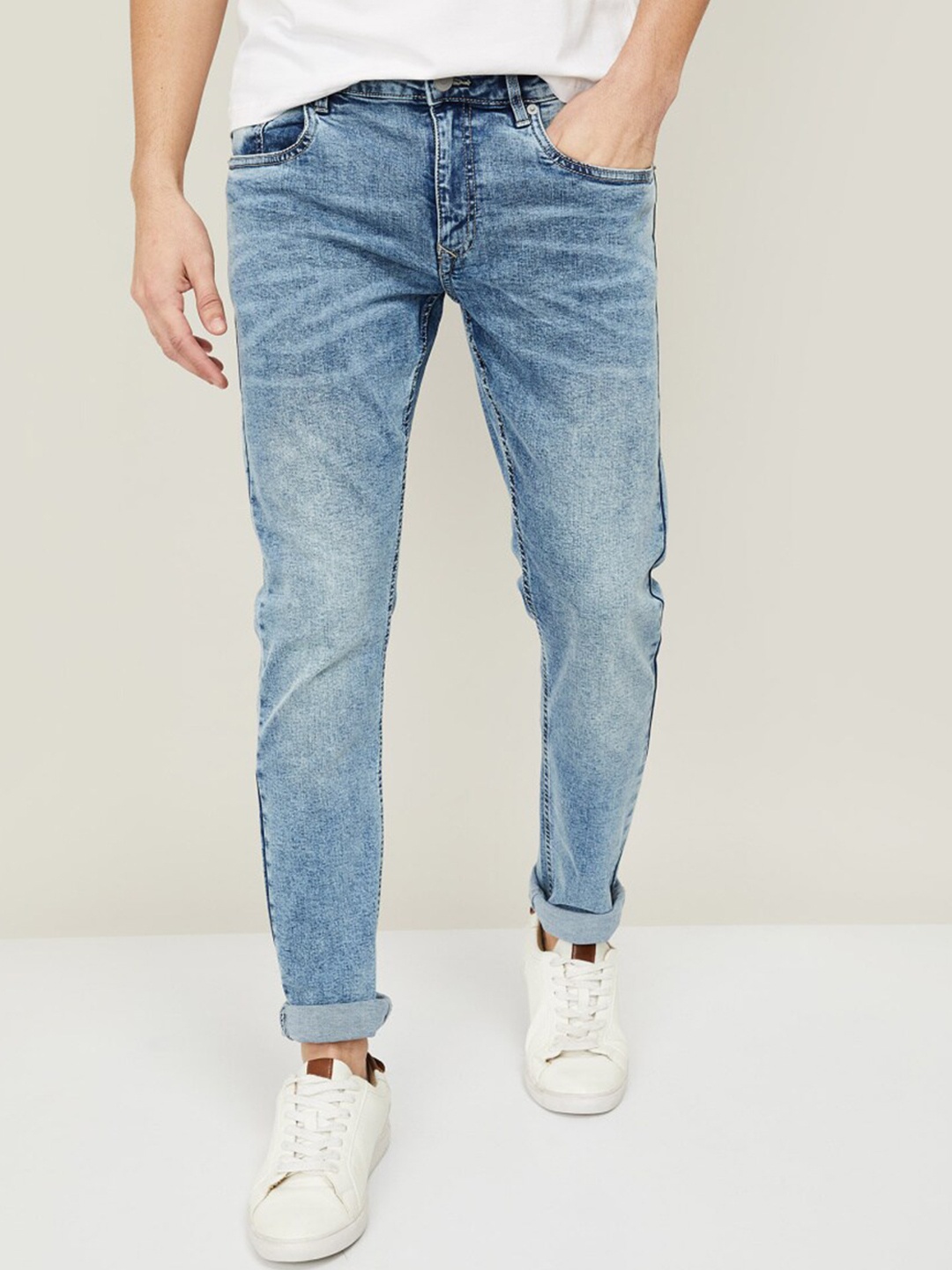 

Fame Forever by Lifestyle Men Blue Heavy Fade Jeans